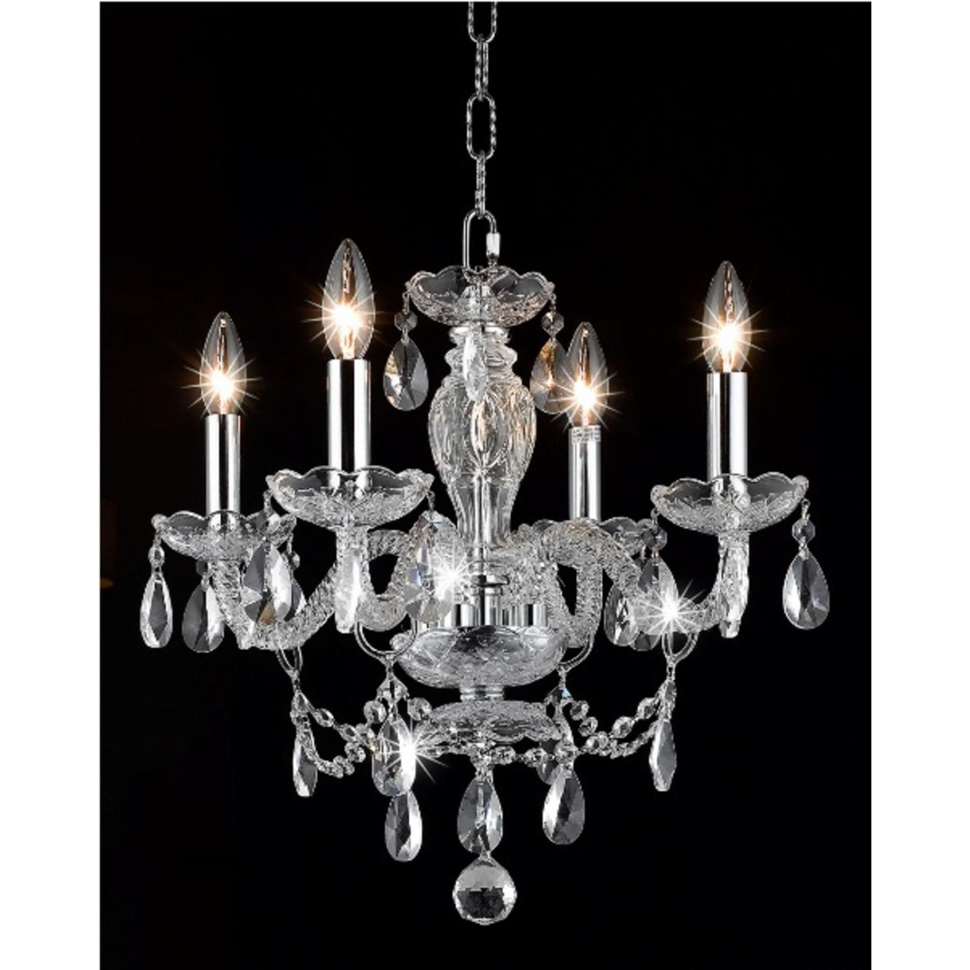 Princeton 17 Inch 4 Light Mini Chandelier by Elegant Lighting