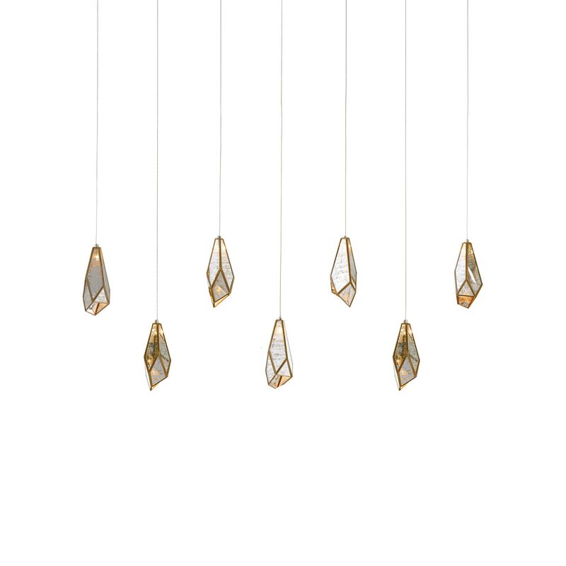 Glace 57 Inch 7 Light LED Linear Suspension Light by Currey and Company