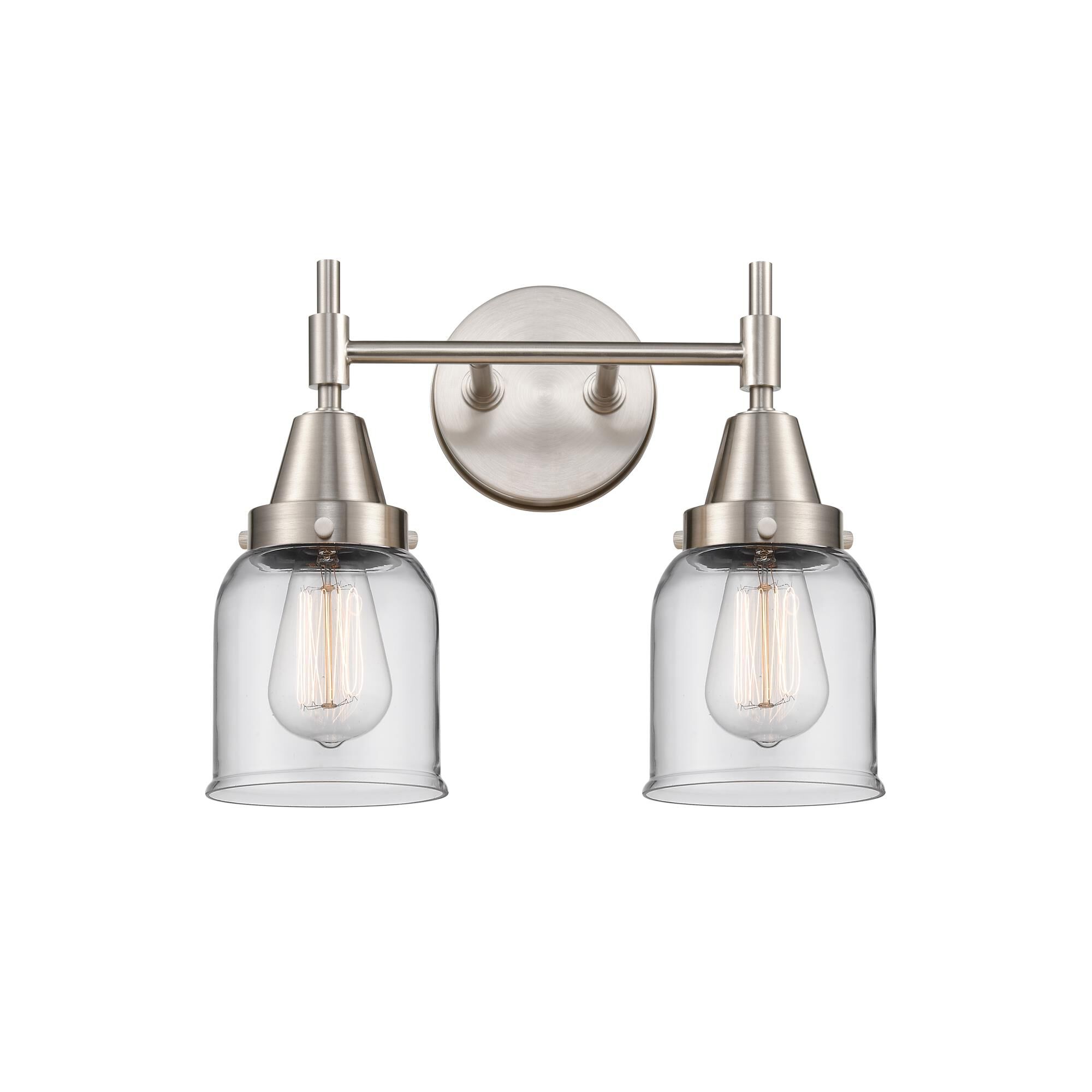 Shown in Satin Nickel finish and Clear Large Cone glass