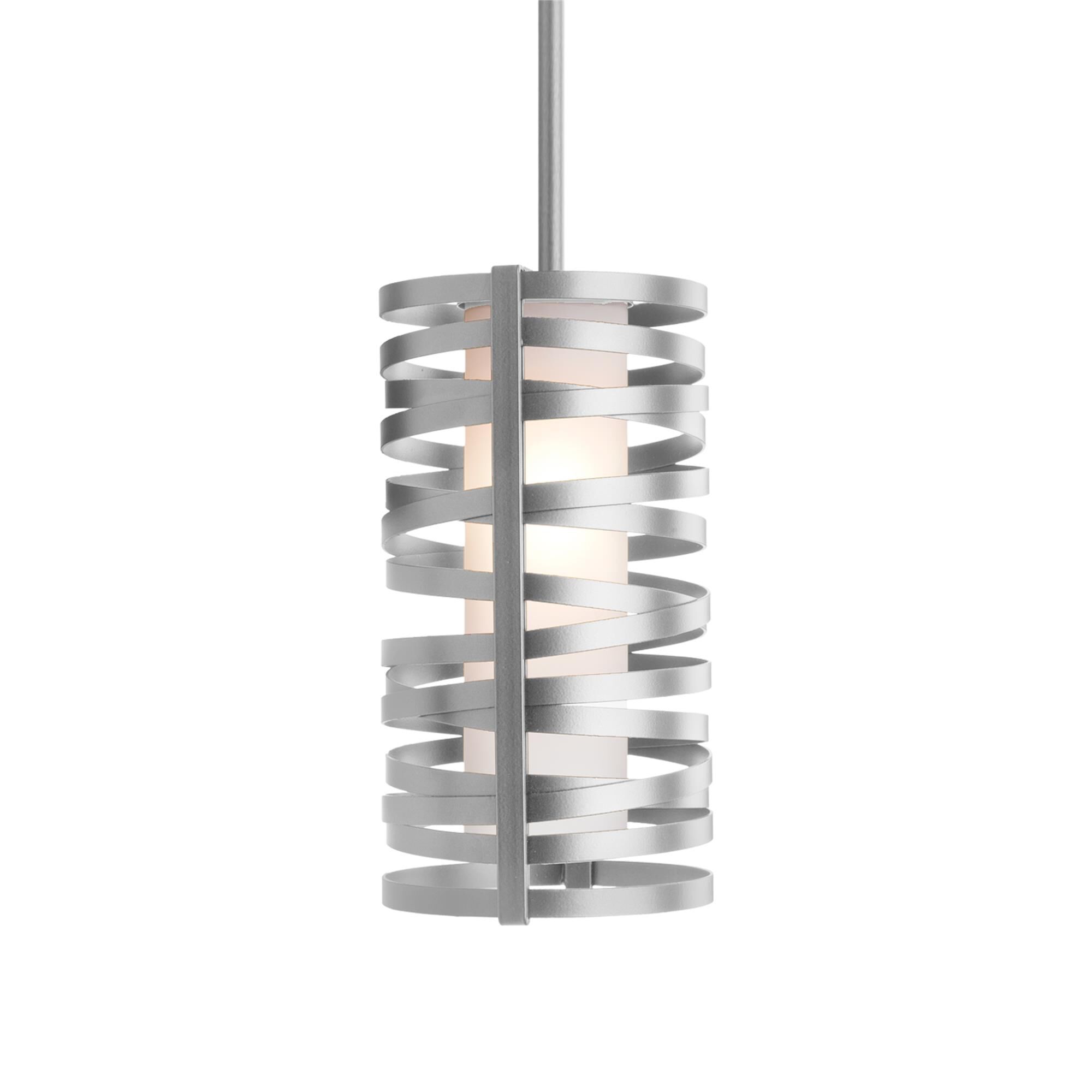 Shown in Metallic Beige Silver finish and Frosted glass
