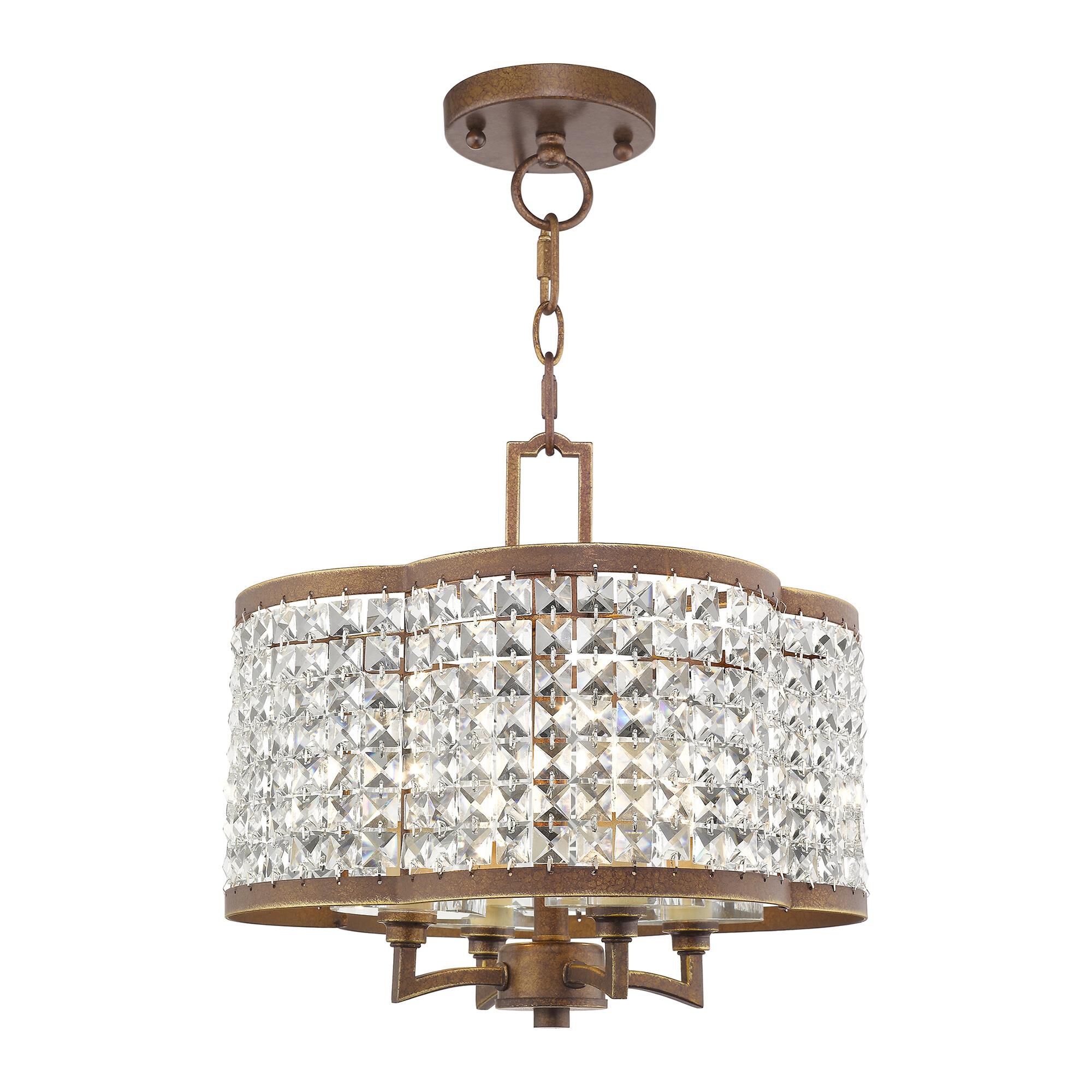 Grammercy 14 Inch 4 Light Mini Chandelier by Livex Lighting