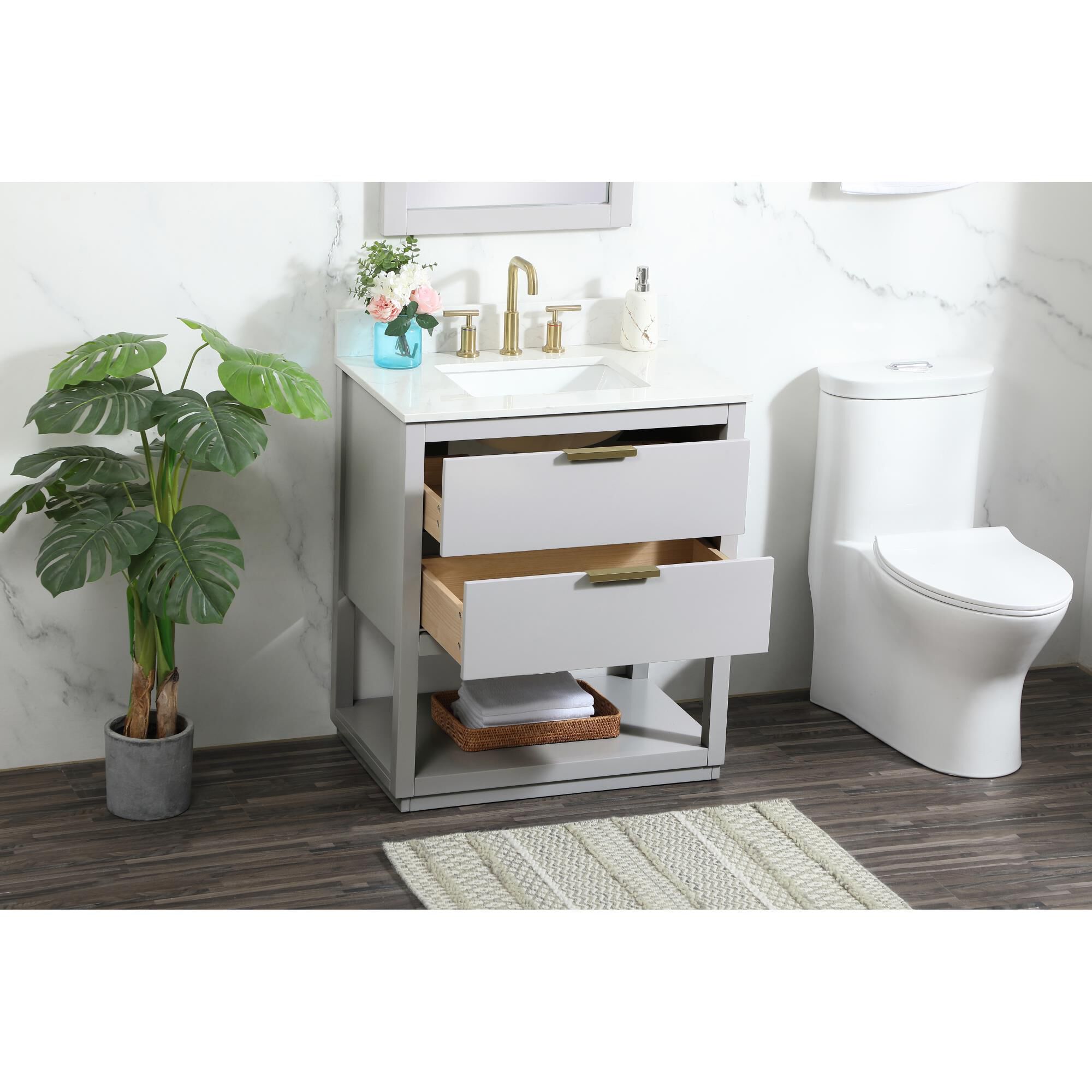 Larkin 30 Inch Bath Vanity by Elegant Decor