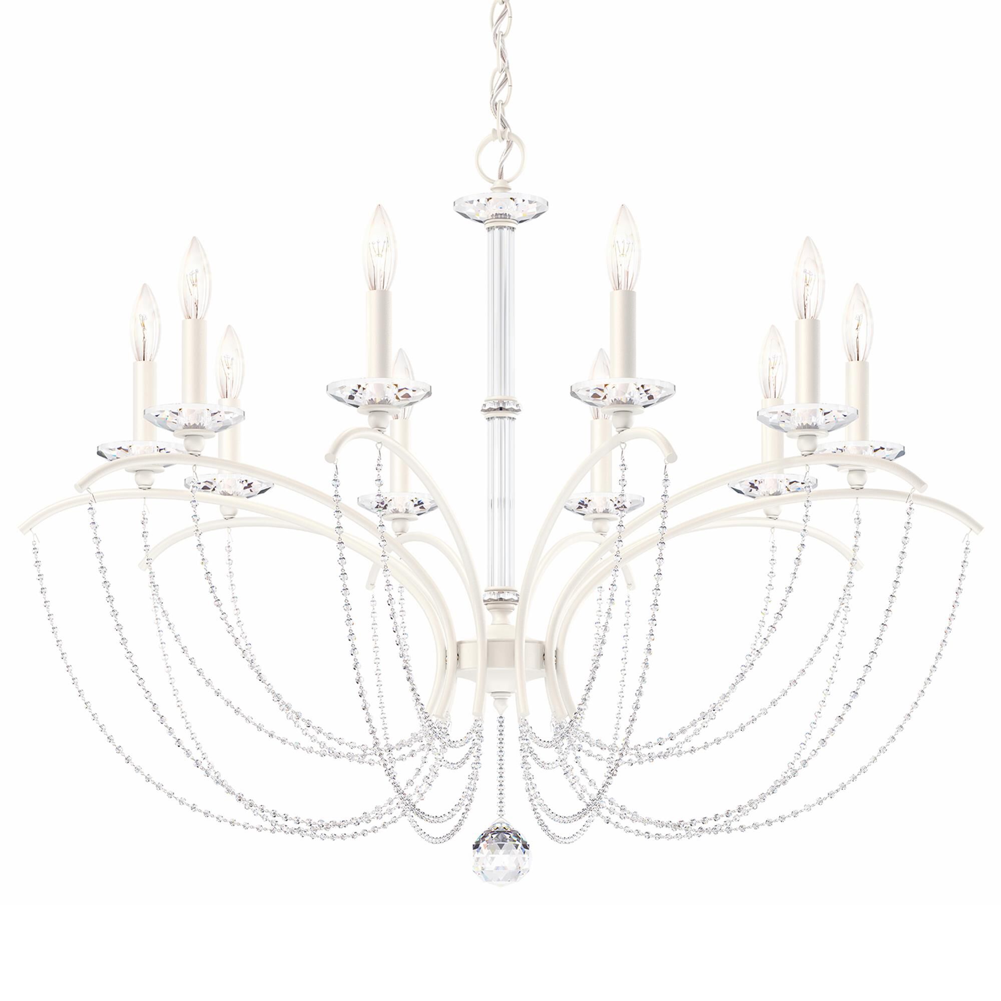 Shown in White finish and Clear Optic crystal
