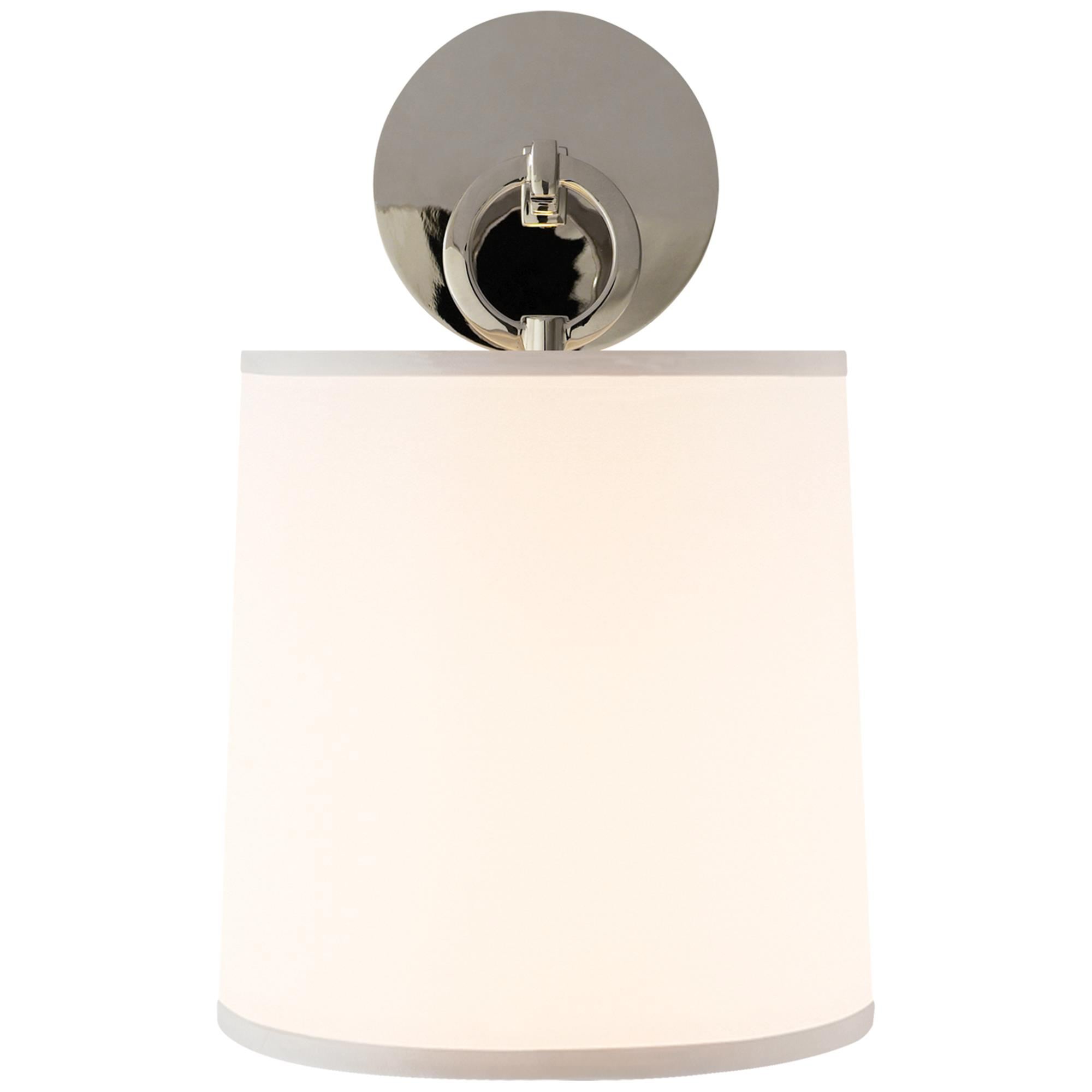 Shown in Polished Nickel finish and Silk shade