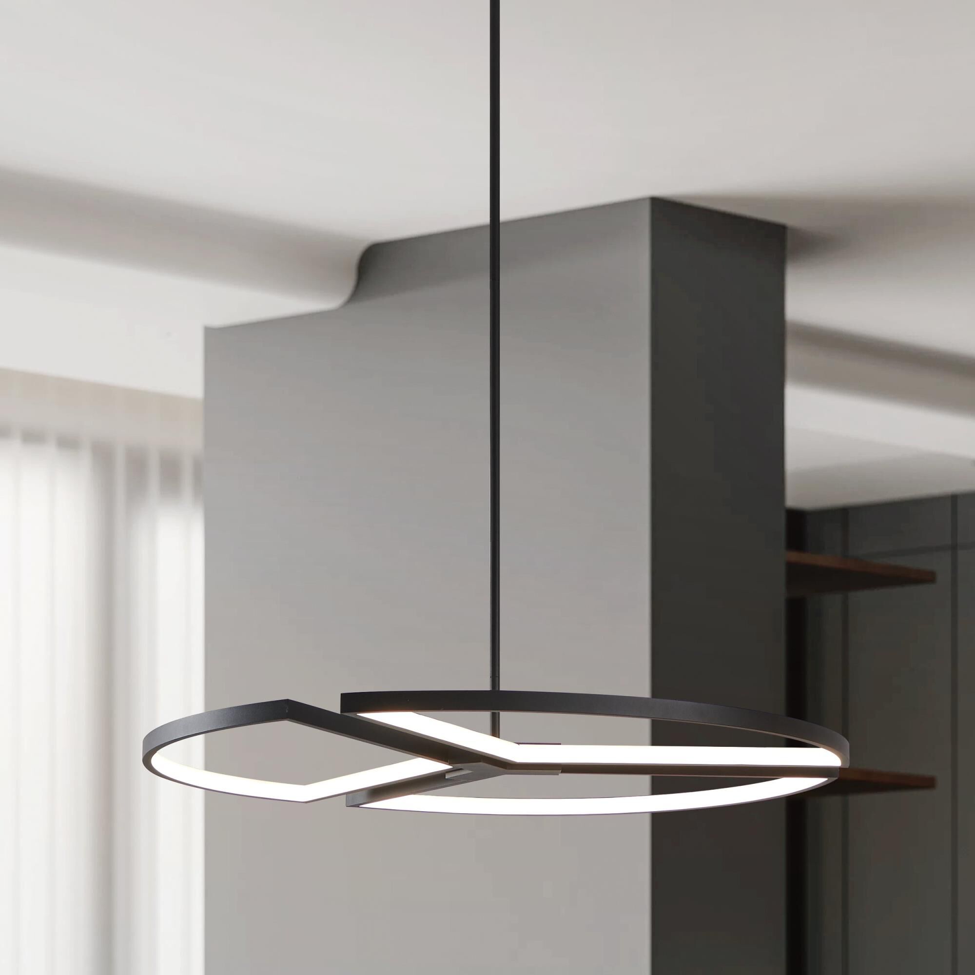 Shown in Textured Black finish and White shade