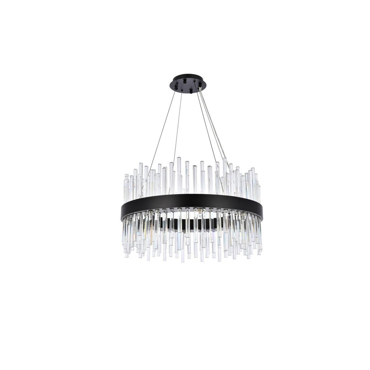 Shown in Black finish and Royal Cut Clear crystal