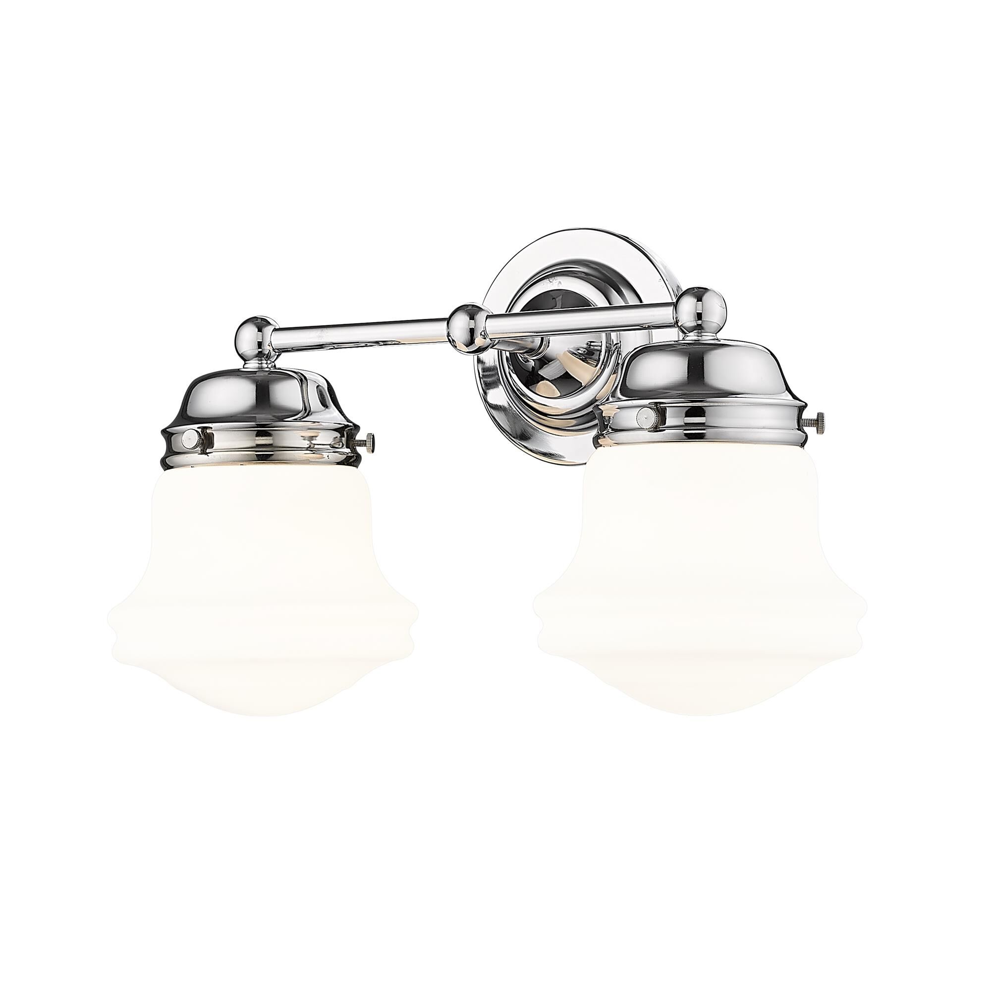 Shown in Chrome finish and Matte Opal glass and Matte Opal shade