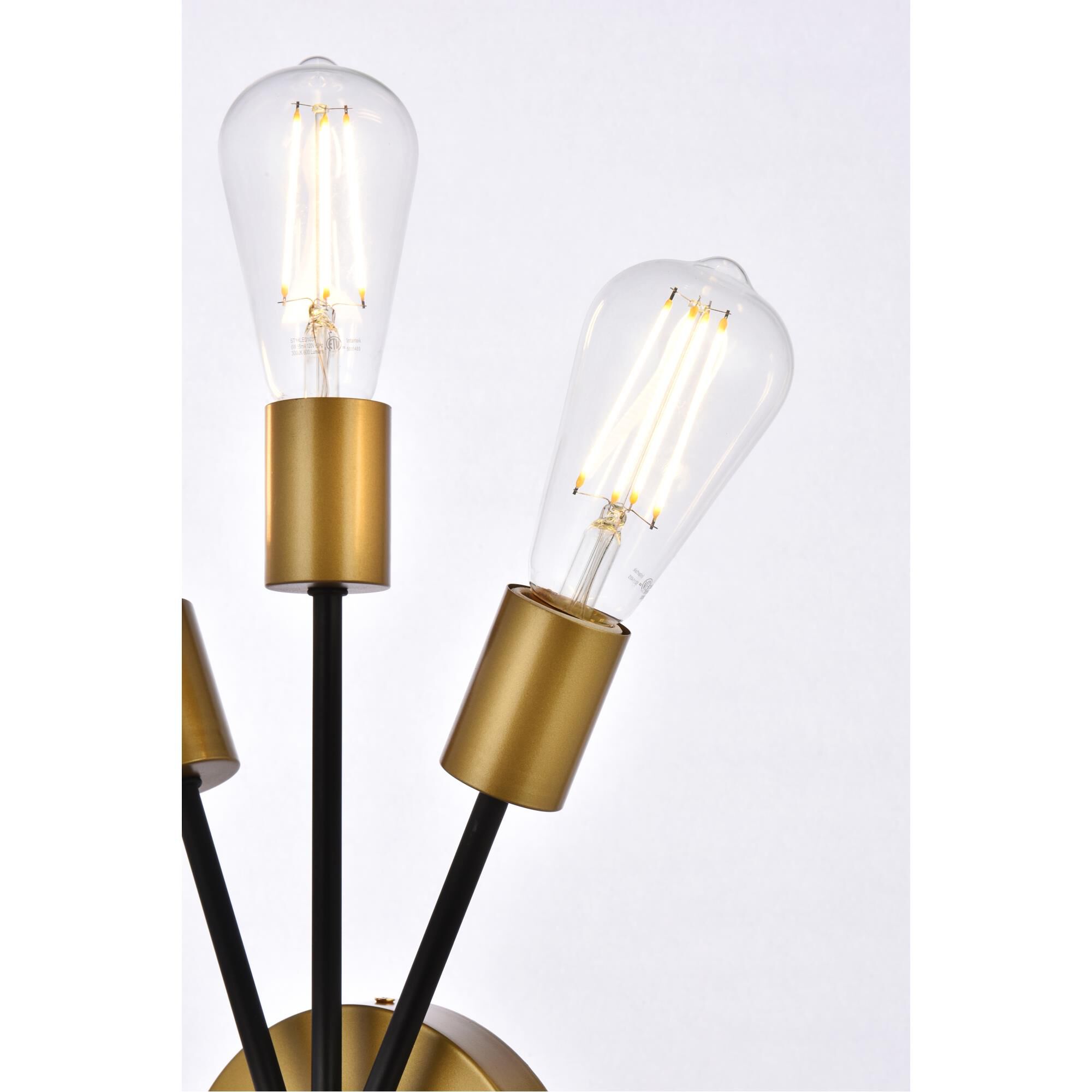 Shown in Black and Brass finish