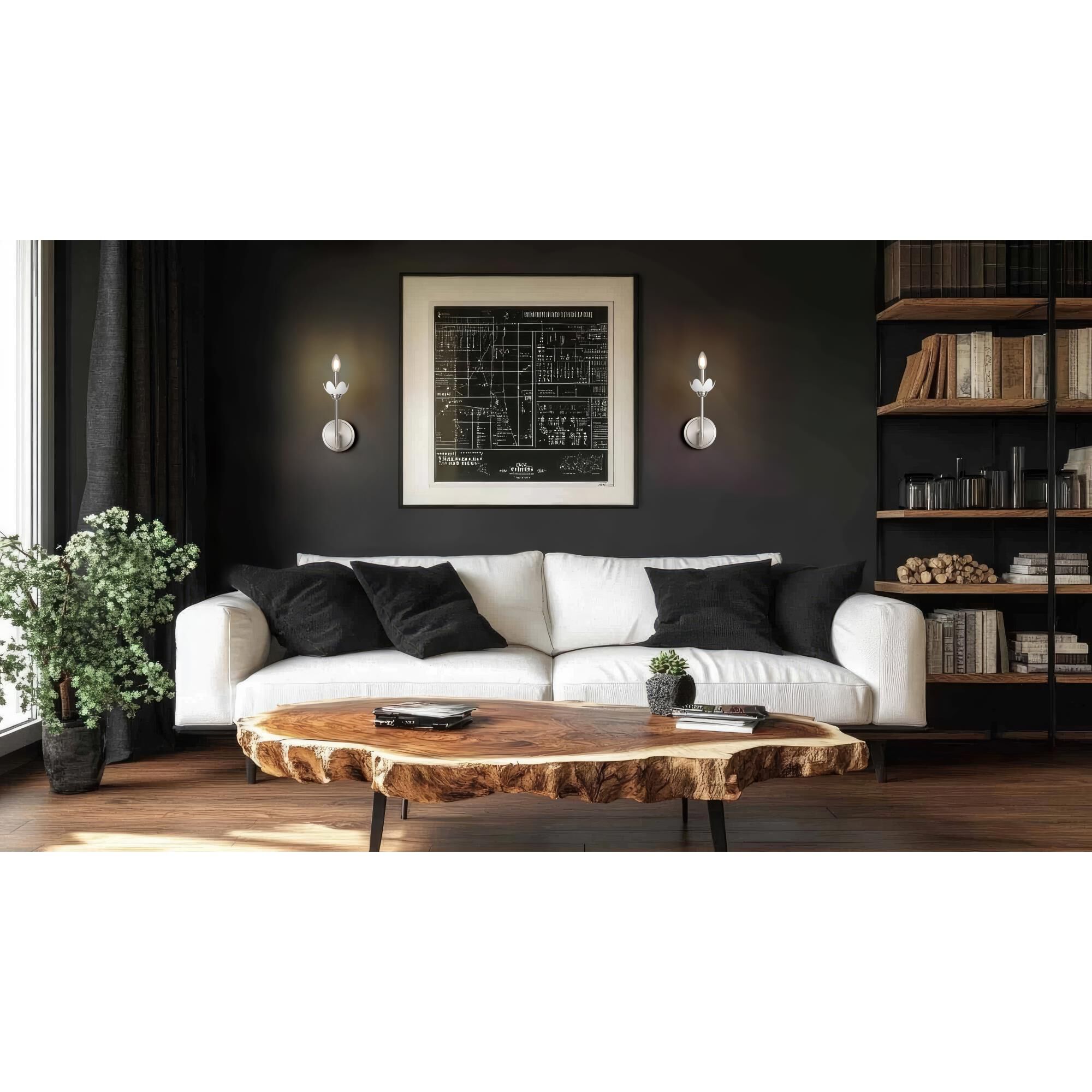 Shown in Brushed Nickel finish and Clear Ribbed glass and Clear Ribbed shade