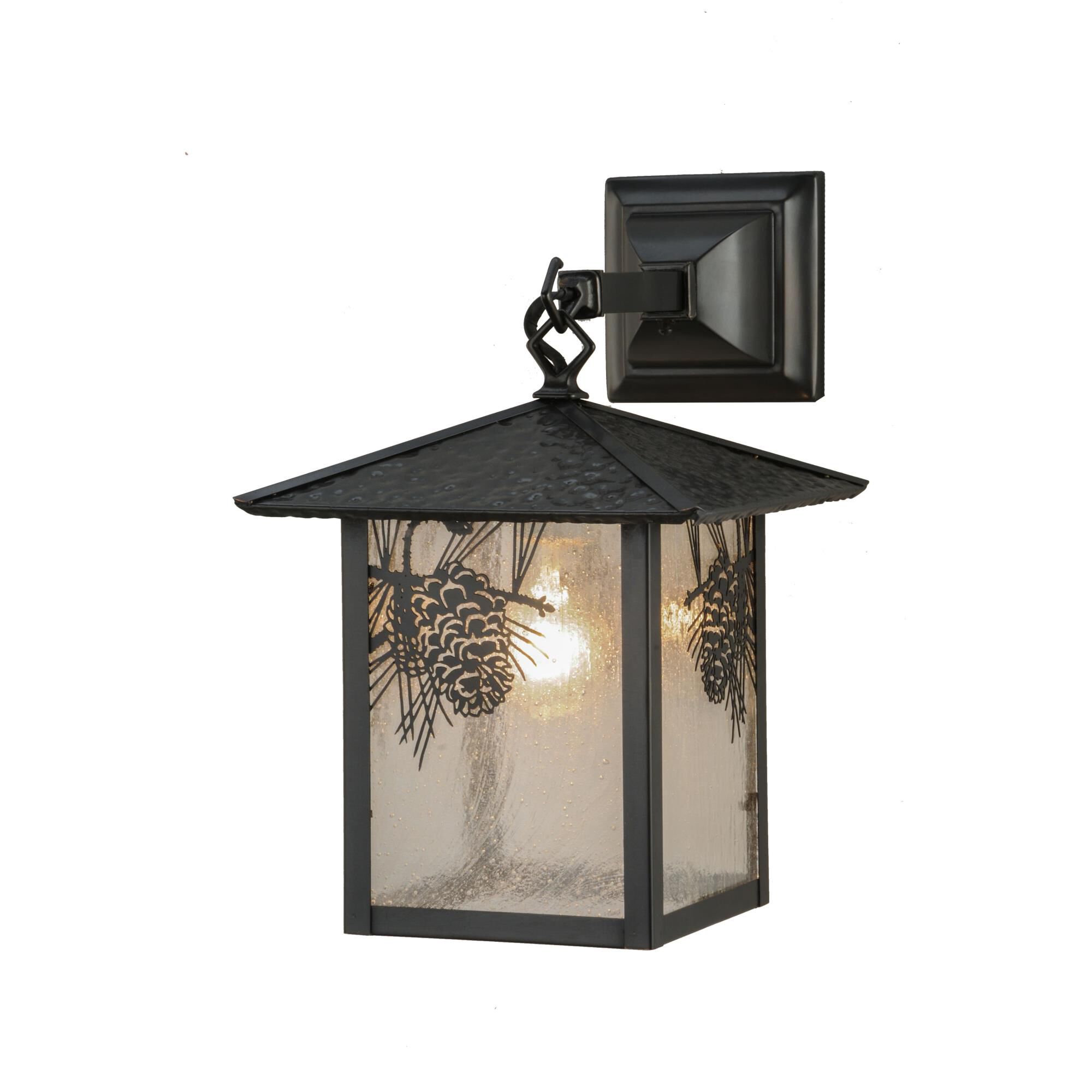 Shown in Craftsman Brown Finish finish and Seeded  Or Acrylic glass