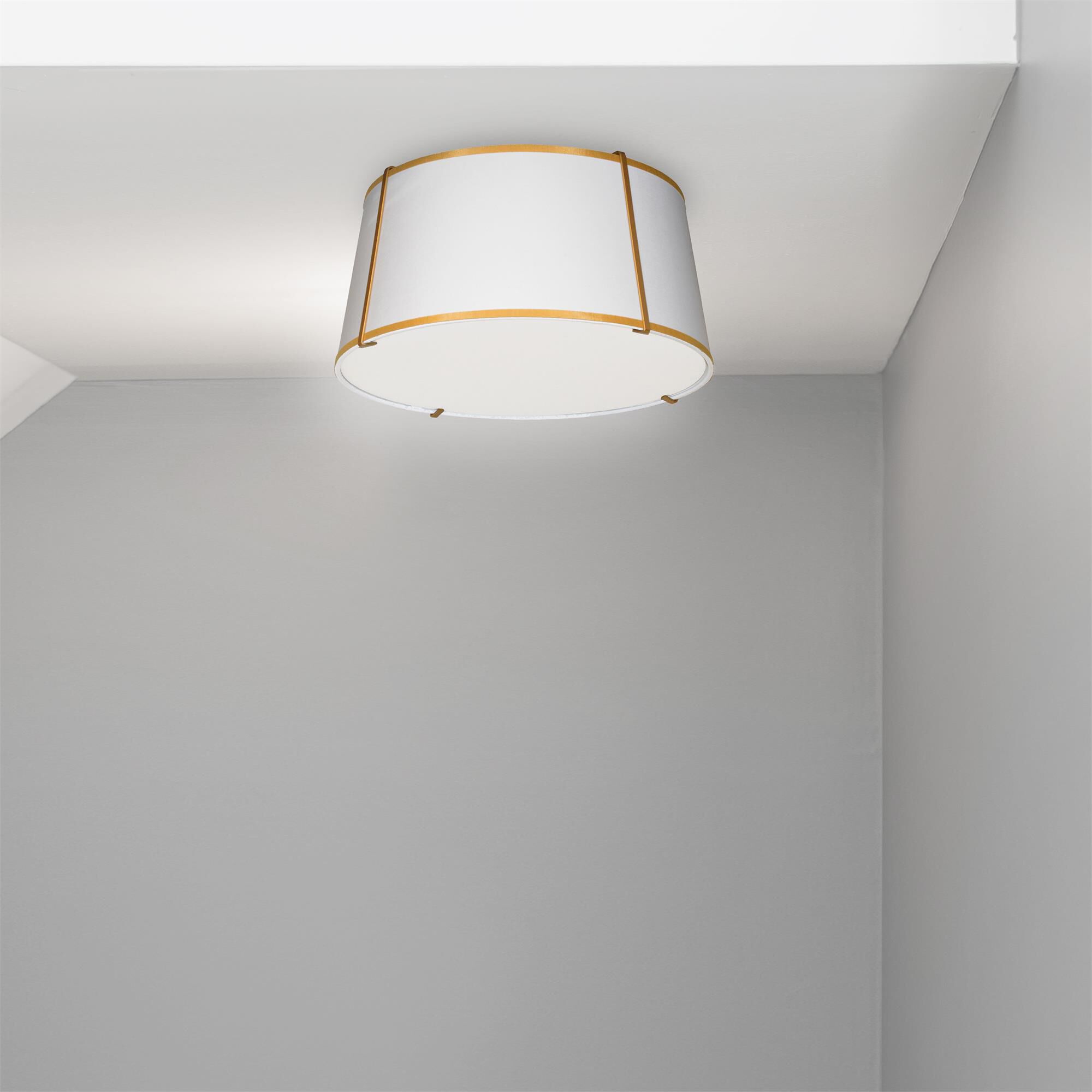 Trapazoid 16 Inch 3 Light Flush Mount by Dainolite