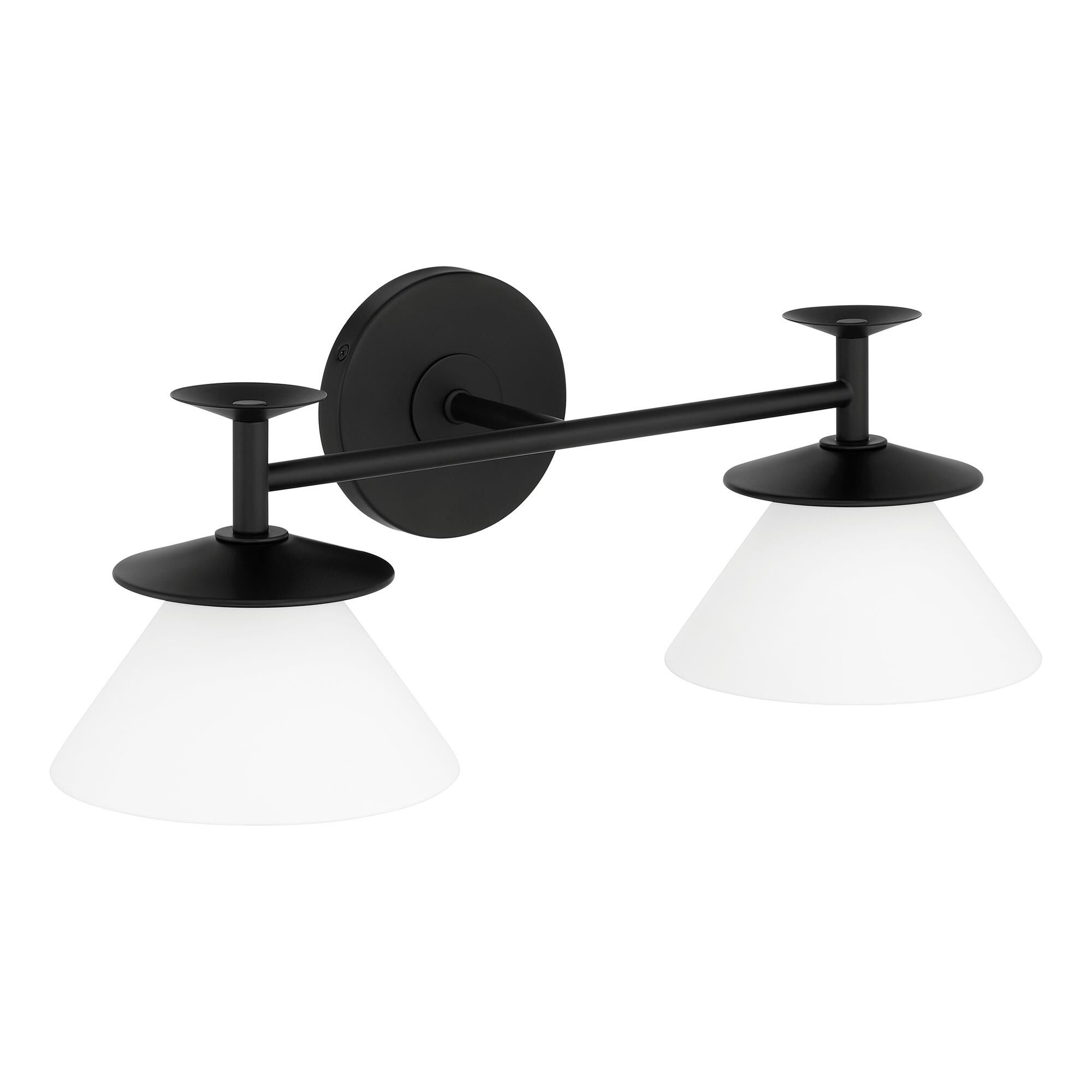 Shown in Matte Black finish and Etched Opal glass
