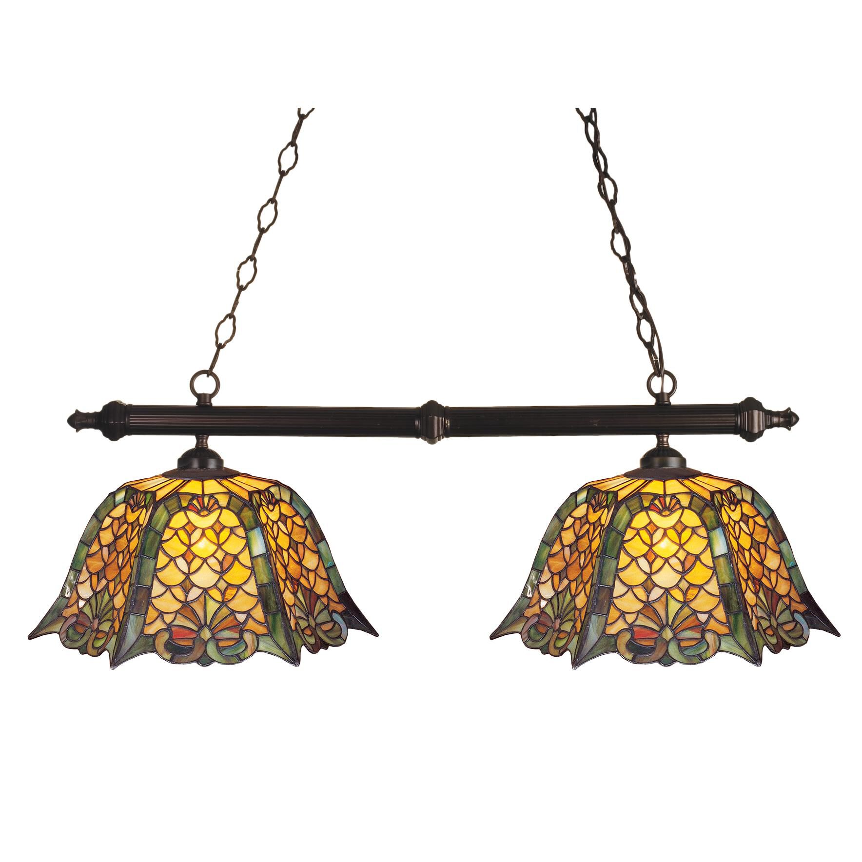 Duffner And Kimberly Shell And Diamond 39 Inch 2 Light Linear Suspension Light by Meyda Lighting