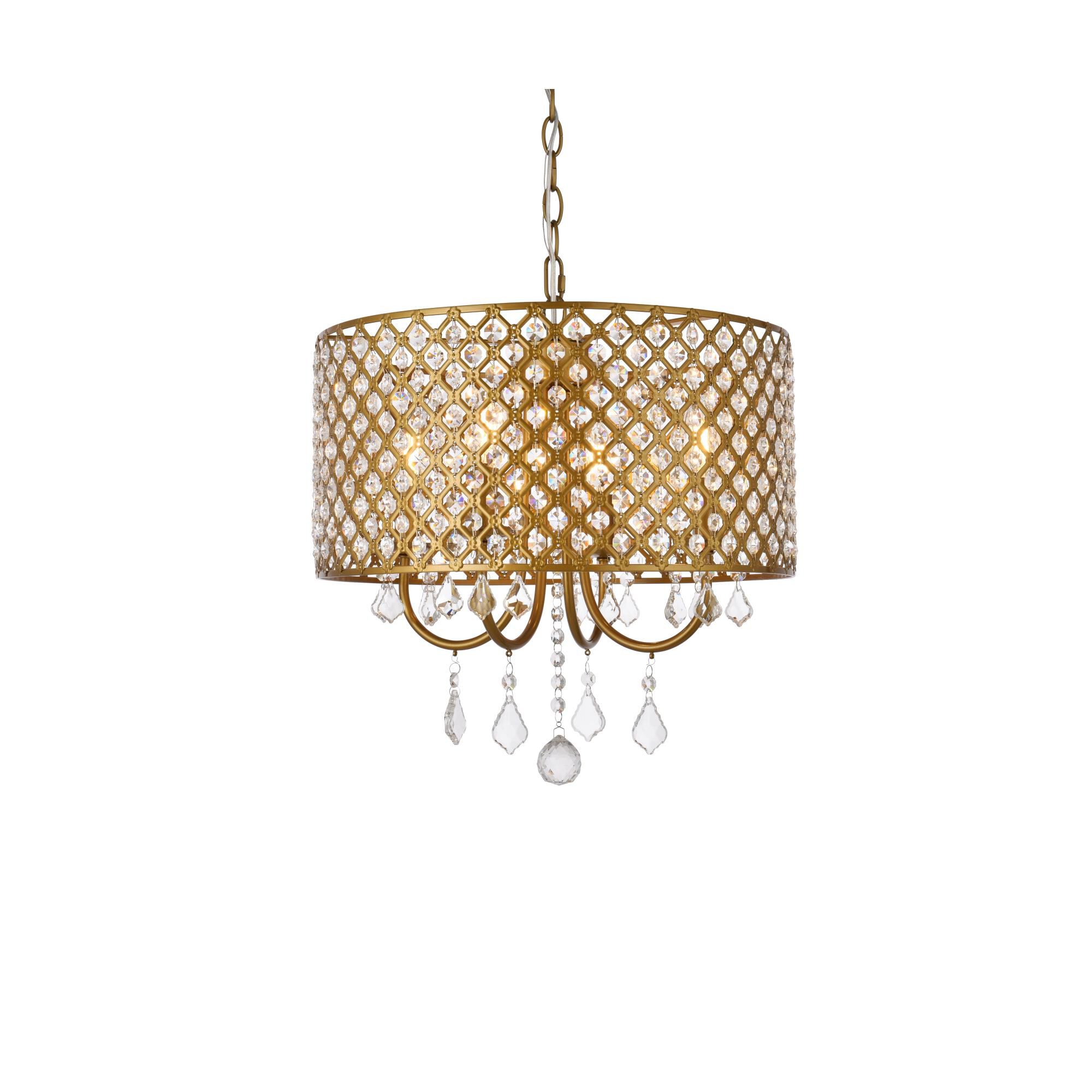 Elise 17 Inch 4 Light Mini Chandelier by Elegant Lighting