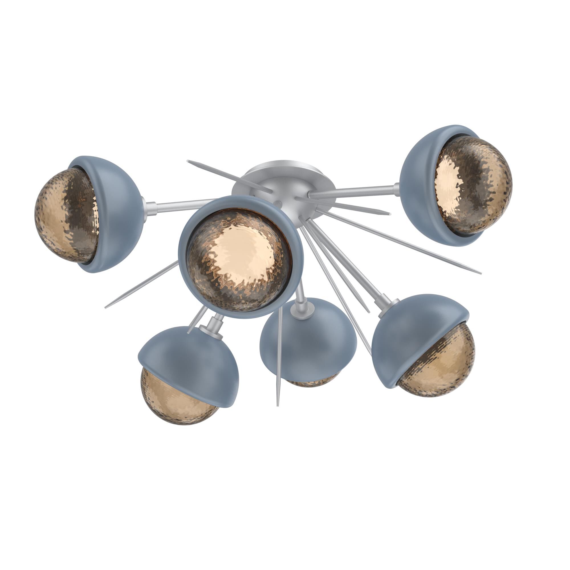 Shown in Classic Silver finish and Bronze glass and Poppy Blue accent