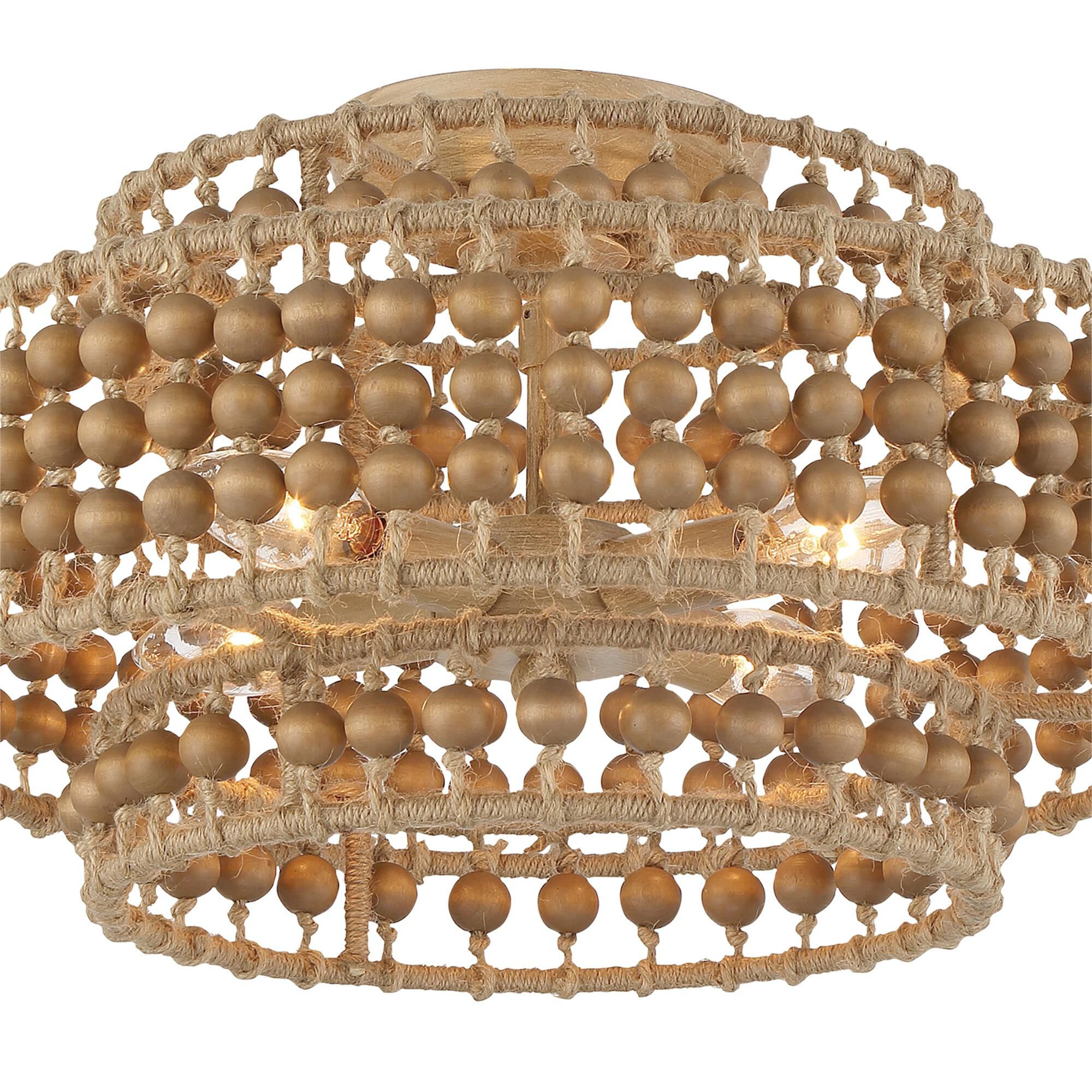 Silas 16 Inch 3 Light Semi Flush Mount,