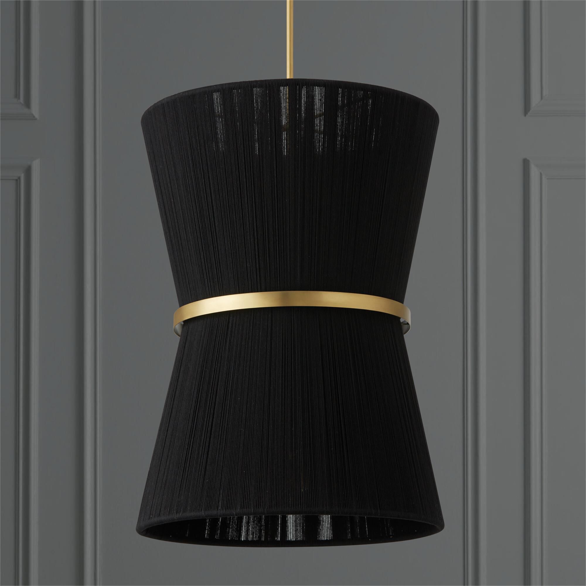 Shown in Black Rope And Patinaed Brass finish