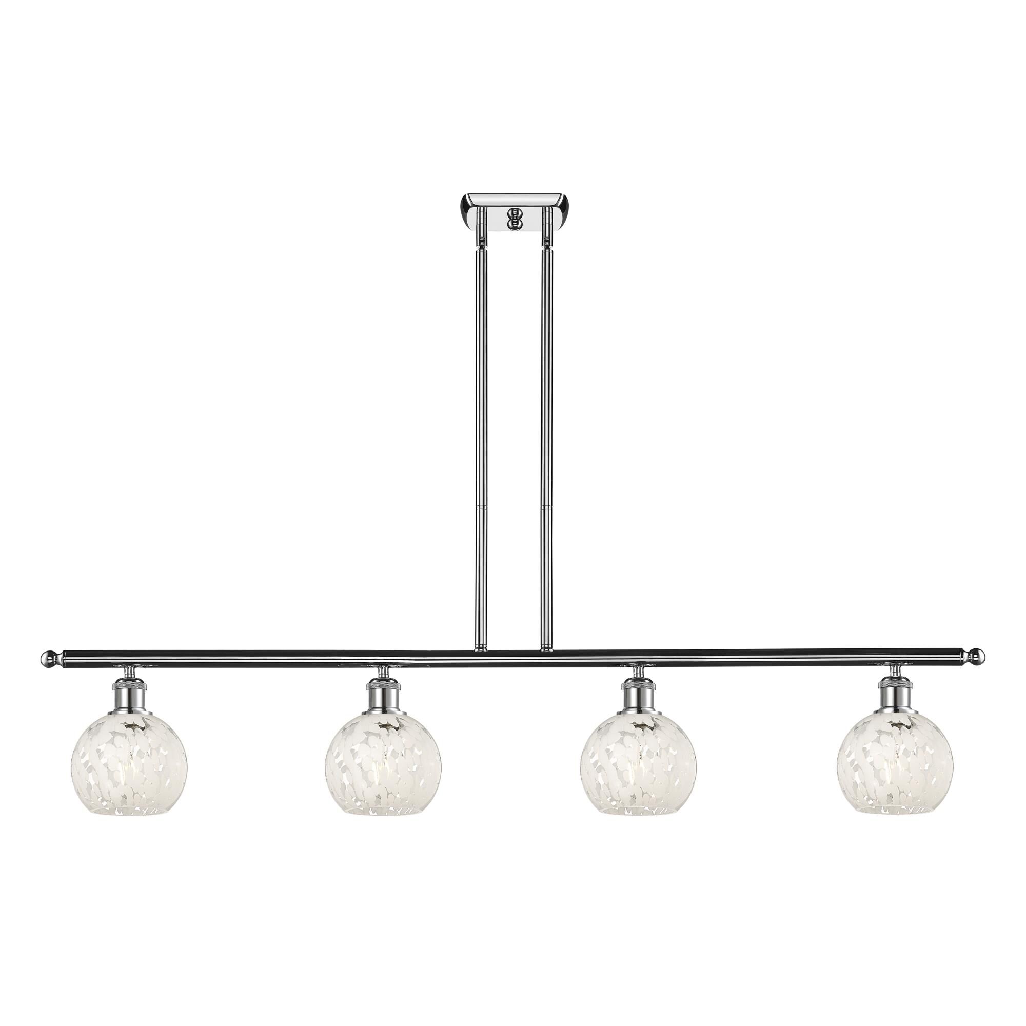 Bruno Marashlian White Mouchette 48 Inch Linear Suspension Light by Innovations Lighting