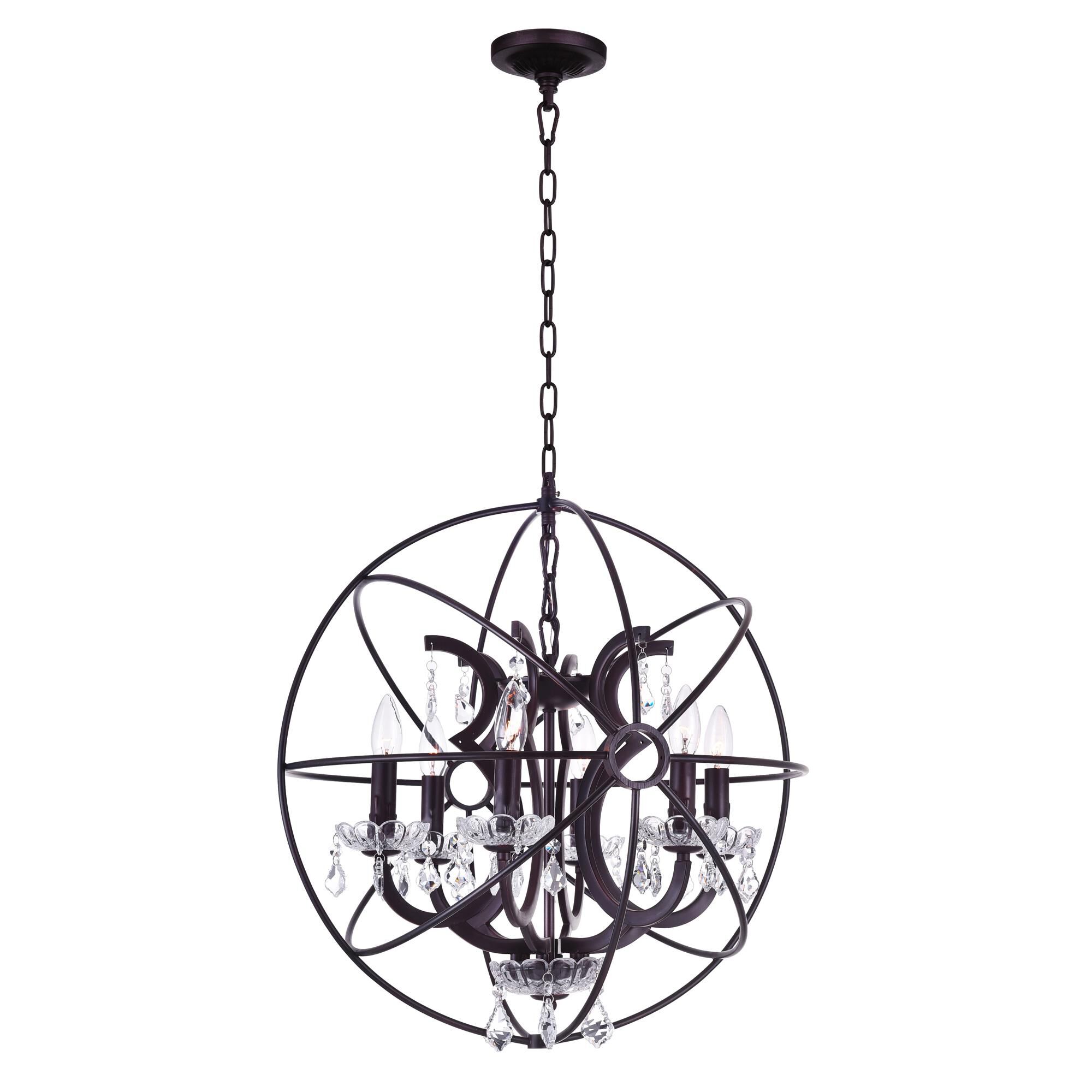 Campechia 22 Inch 6 Light Mini Chandelier by CWI Lighting