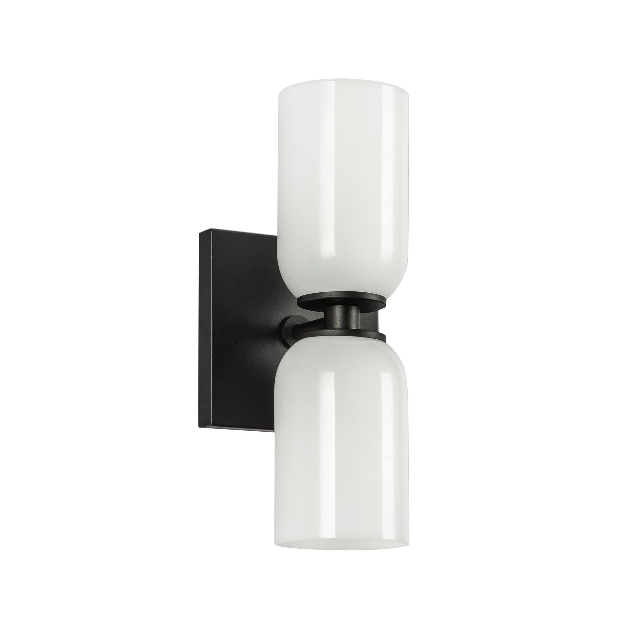Shown in Black/Glossy Opal Glass finish and Opal Glass shade