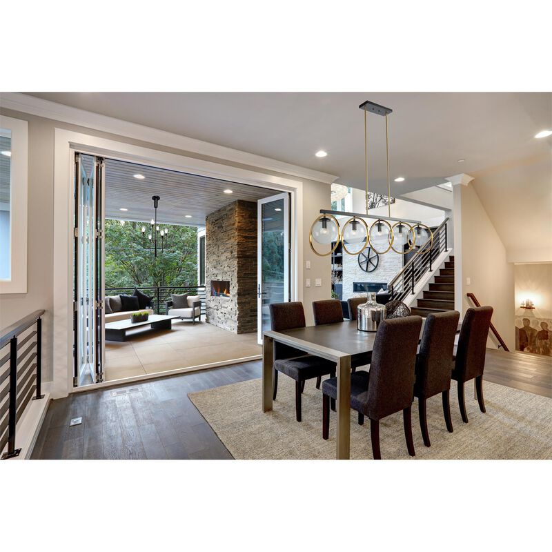 Lugano 44 Inch 5 Light Linear Suspension Light by Artcraft