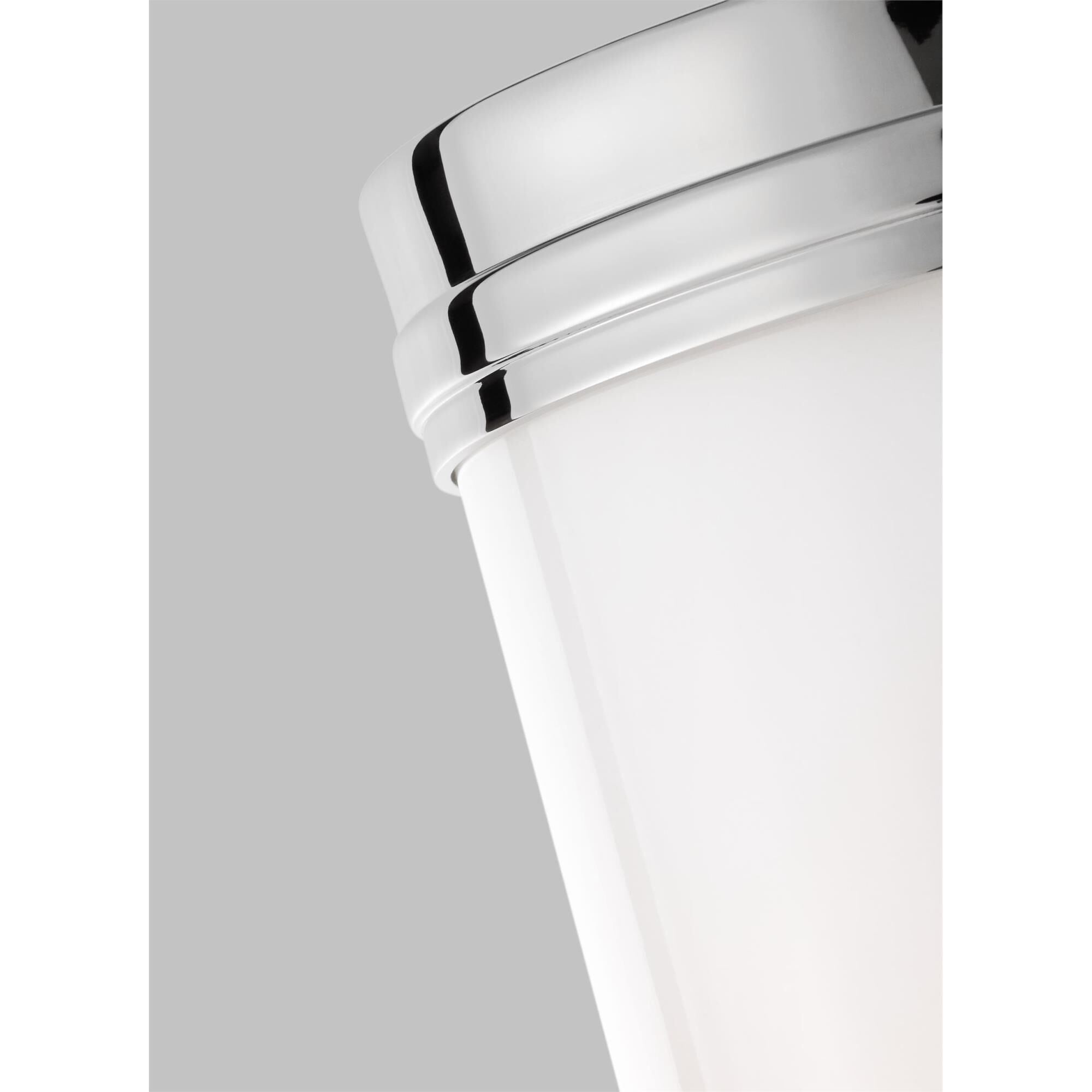 Shown in Polished Nickel finish and Opal Etched Glass shade