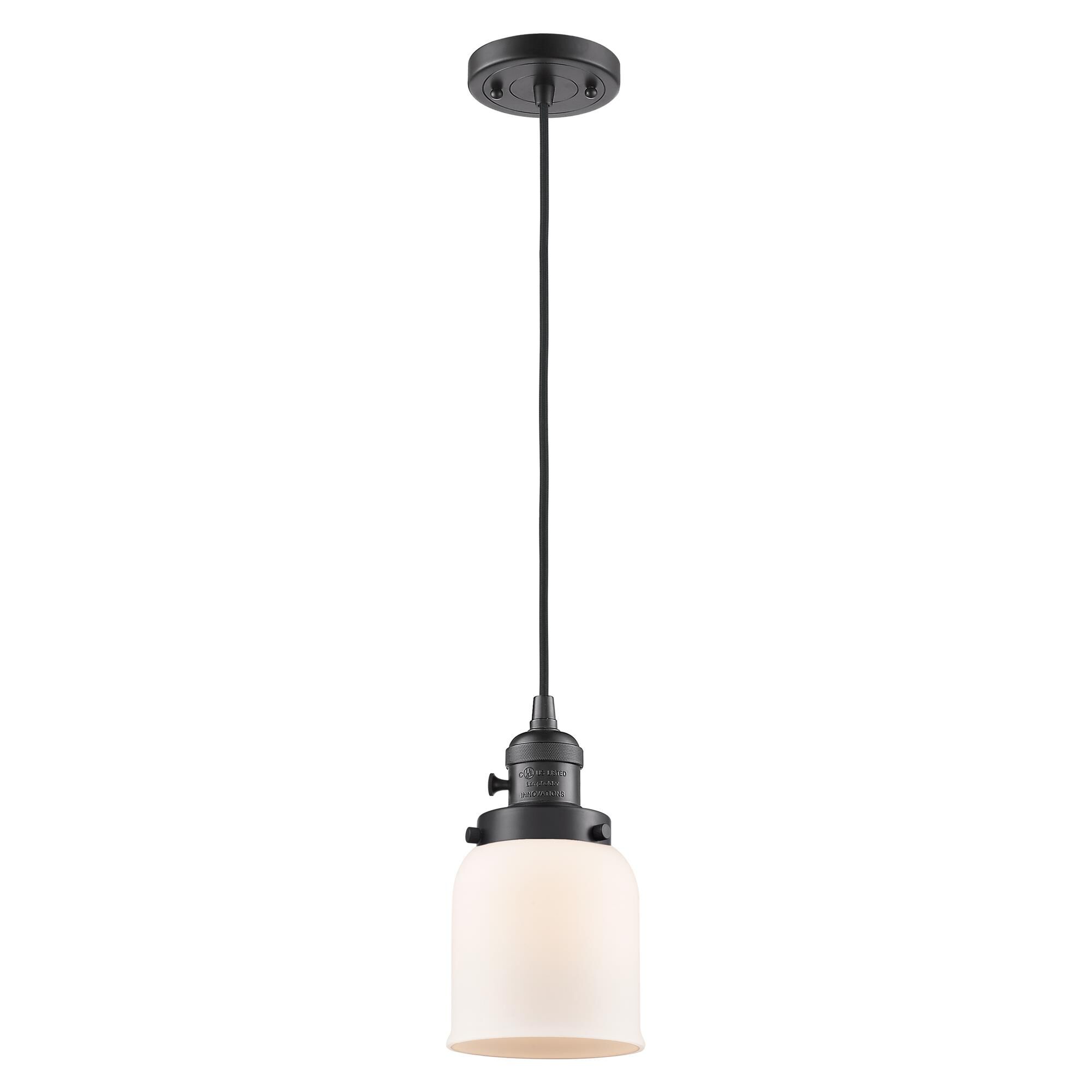 Shown in Oil Rubbed Bronze finish and Matte White glass