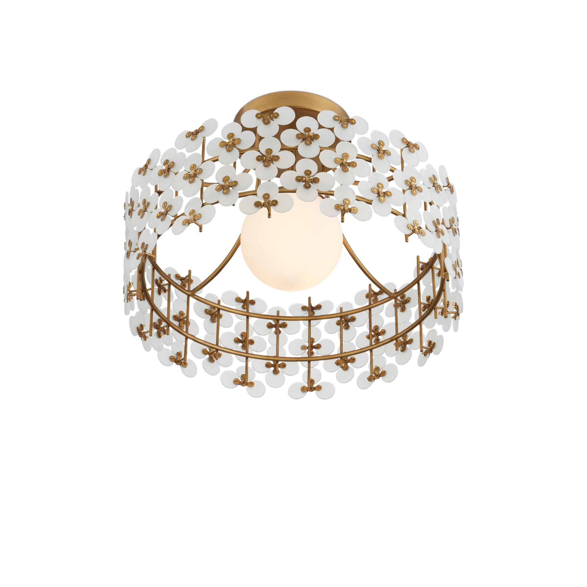 Spring Flower 16 Inch Semi Flush Mount,