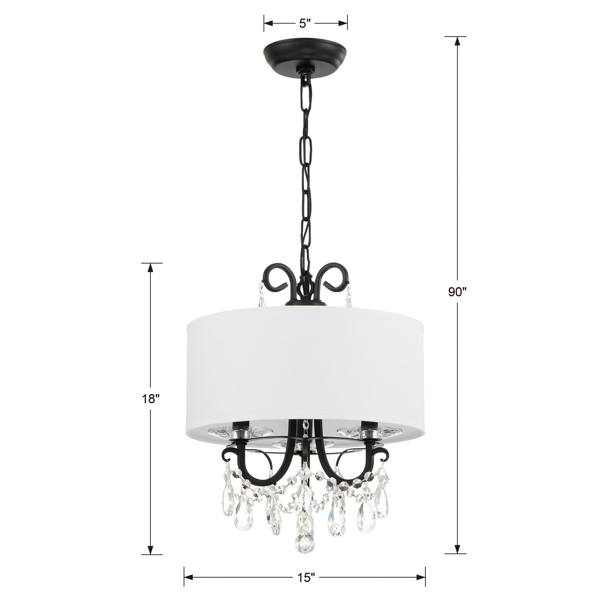 Othello 14 Inch 3 Light Mini Chandelier Capitol Lighting
