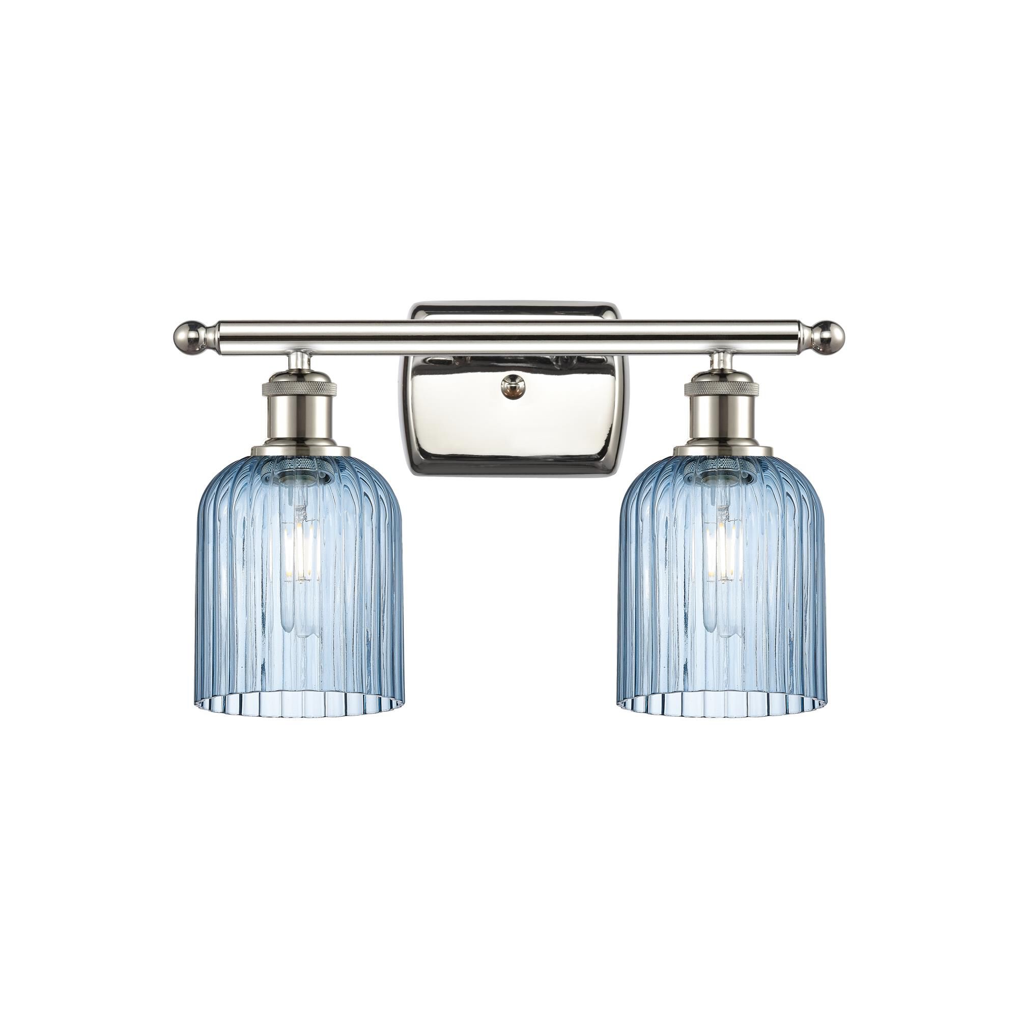 Shown in Polished Nickel finish and Princess Blue shade