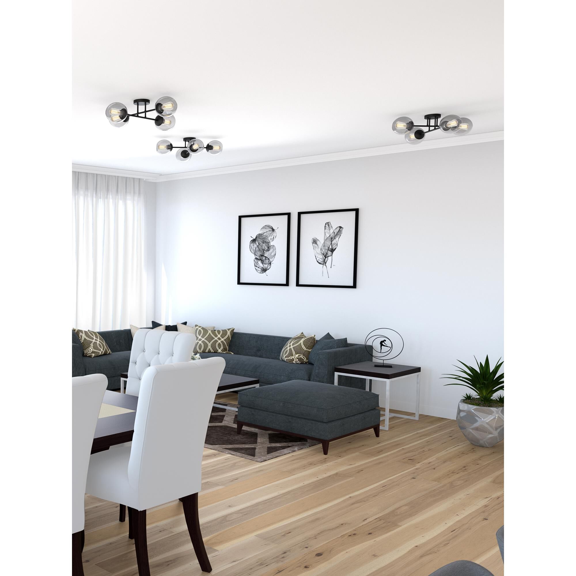 Jamie 25 Inch 4 Light Semi Flush Mount by AFX Lighting