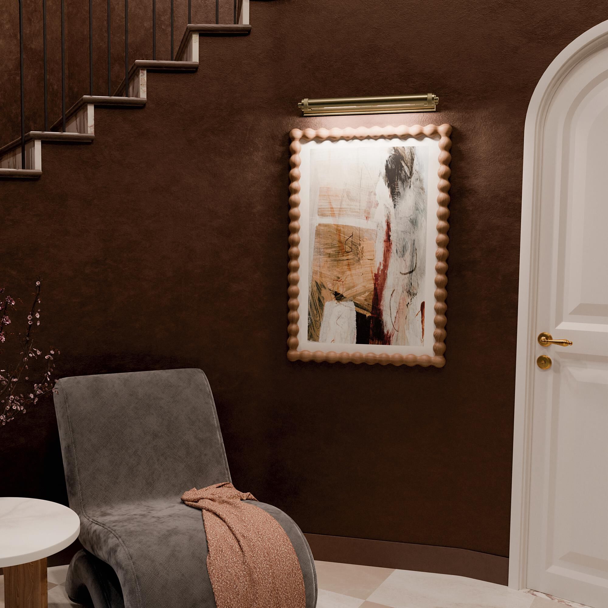 Shown in Champagne Bronze finish and Metal shade