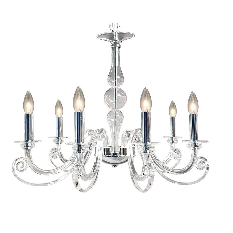 Eirene 27 Inch 6 Light Chandelier by Metropolitan Lighting