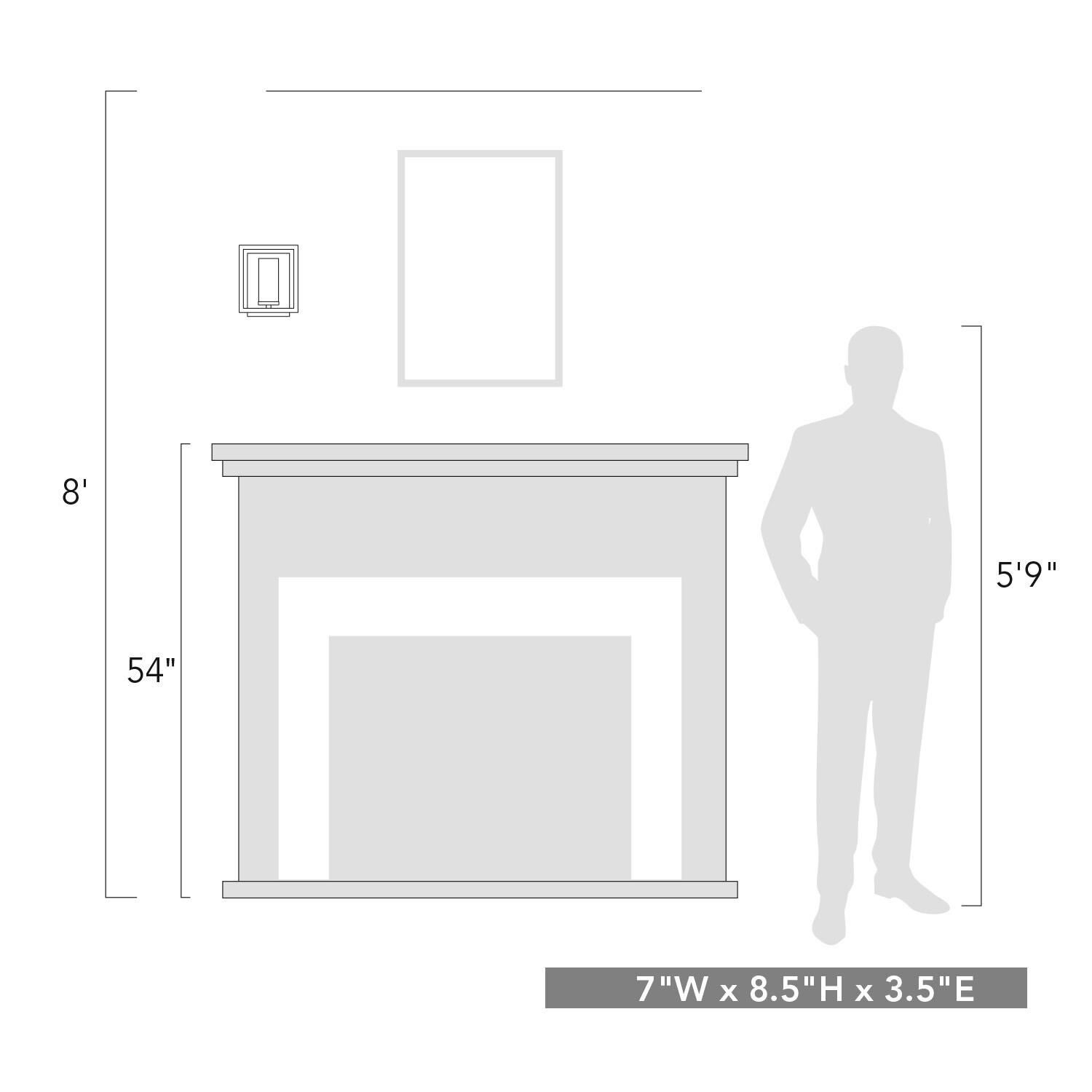 Shown in Gunmetal Bronze finish and Clear glass