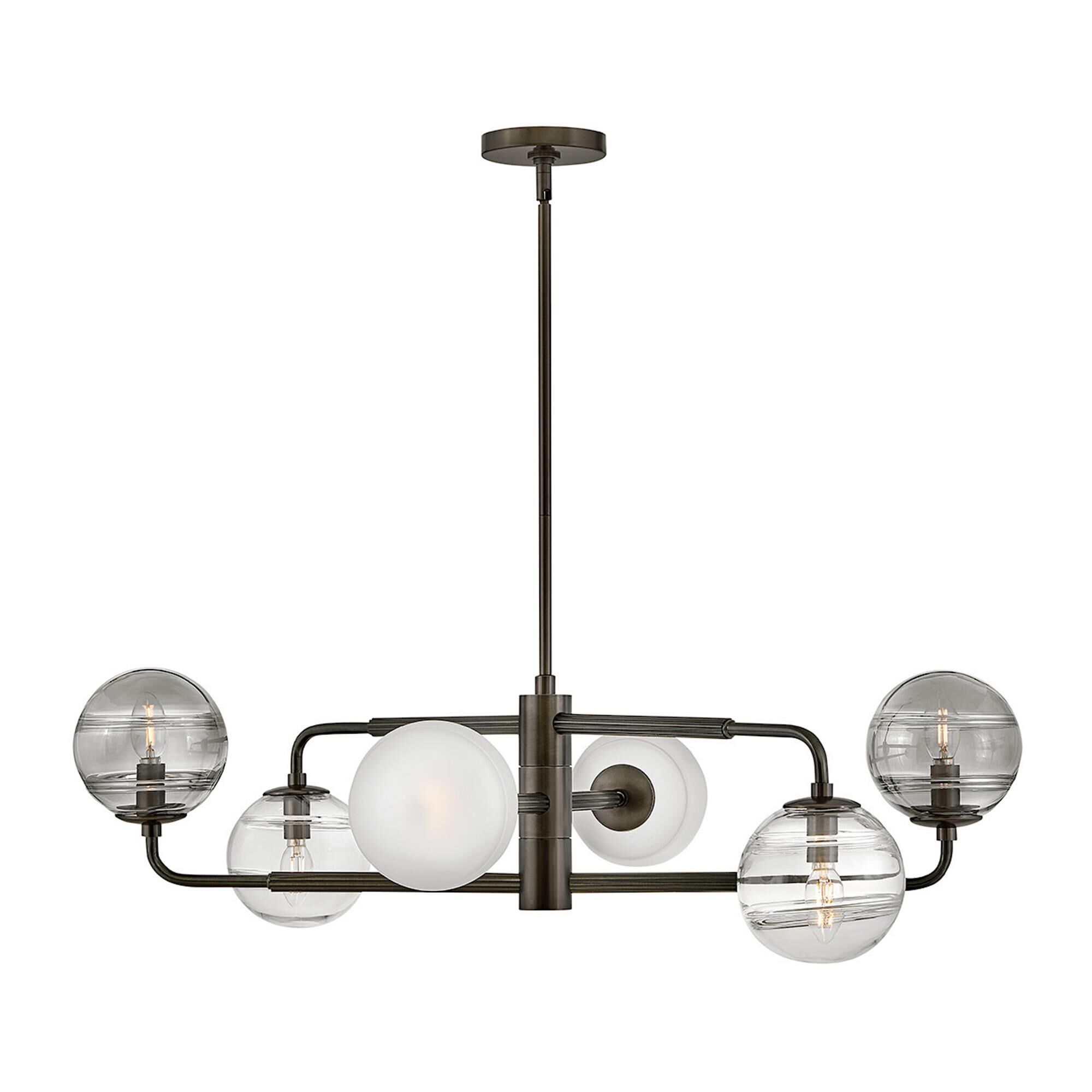 Shown in Black Oxide finish and Multi-Colored Swirl glass