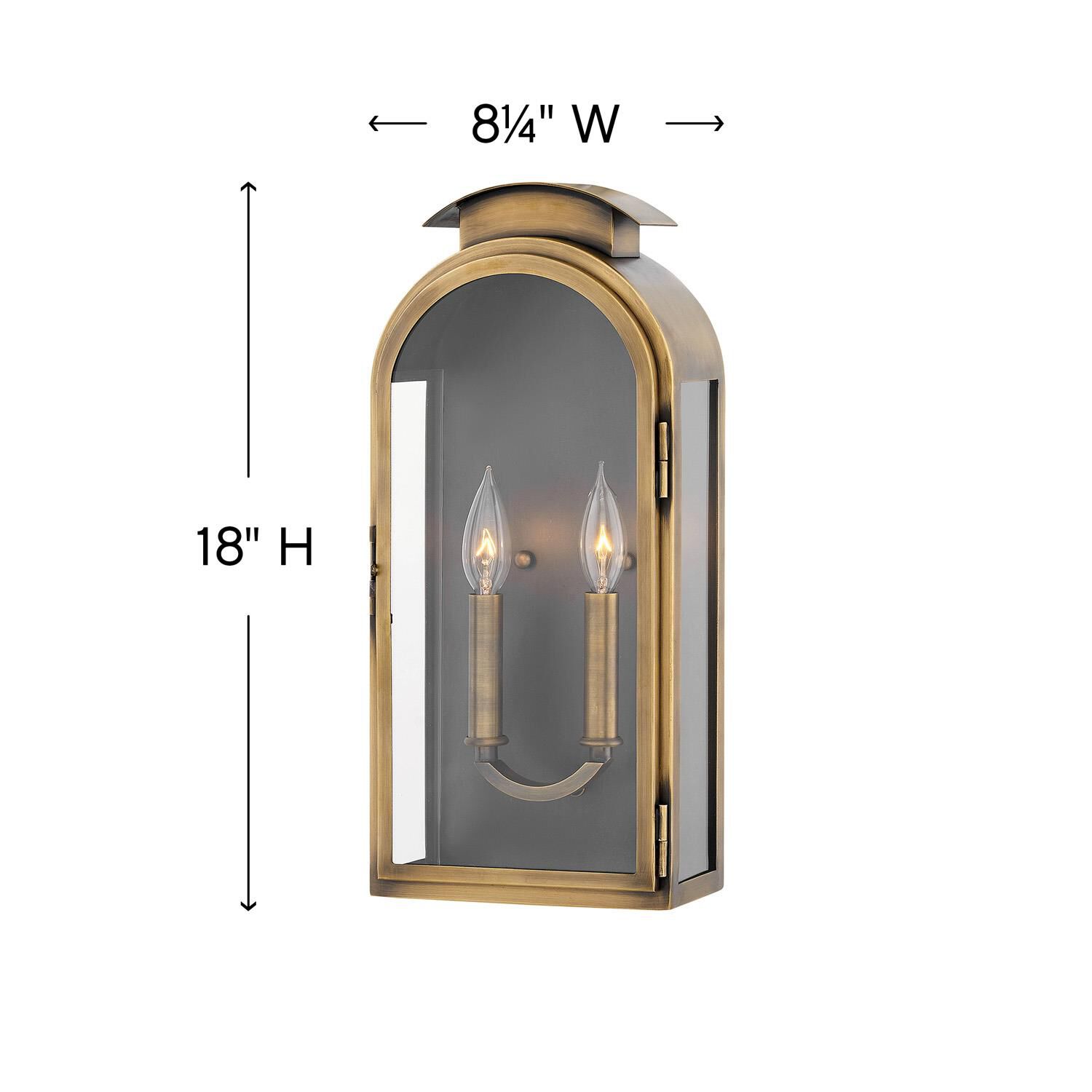 Rowley 18 Inch Tall 2 Light Outdoor Wall Light by Hinkley Lighting