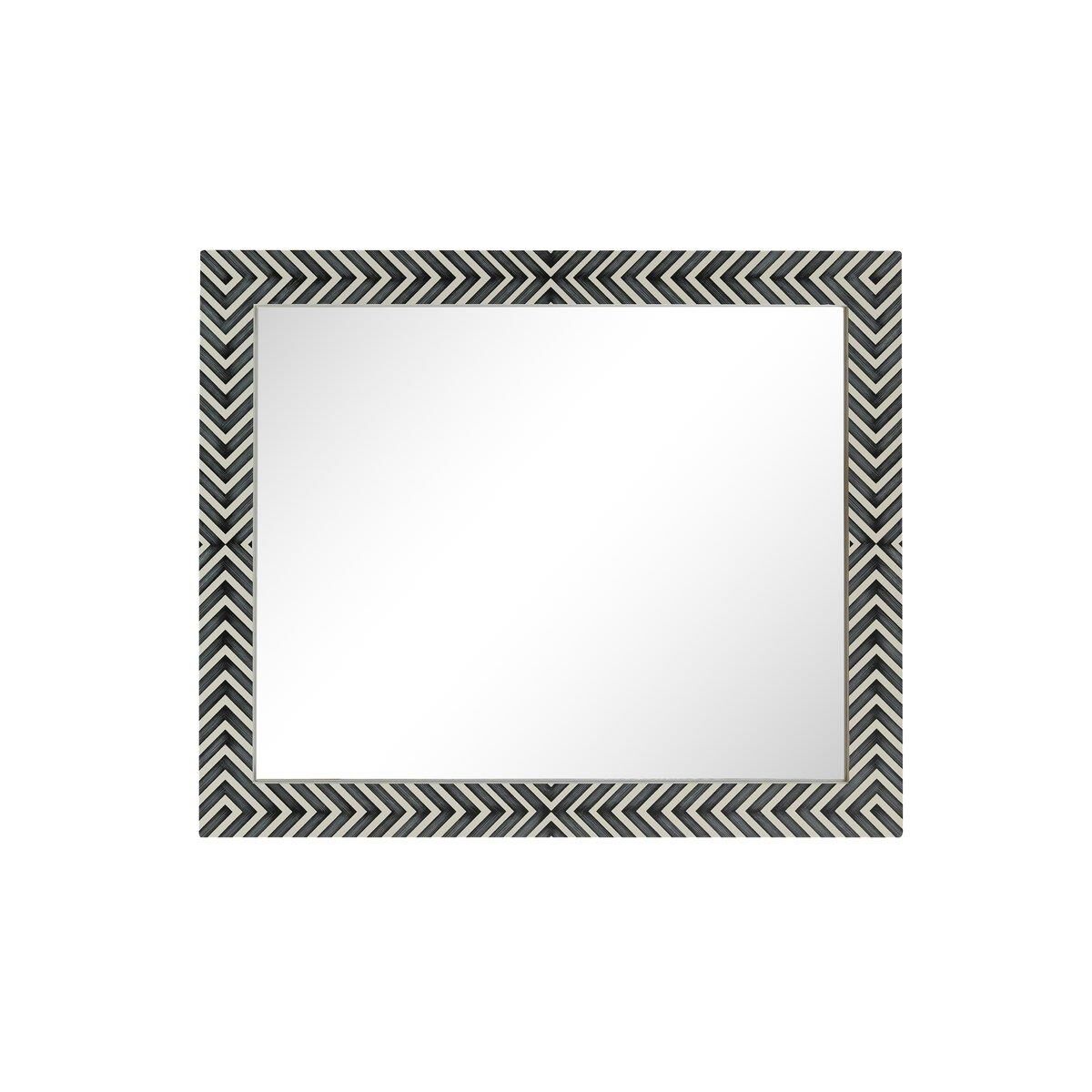 Rectangular mirror 36x30 inch in chevron Wall Mirror by Elegant Decor