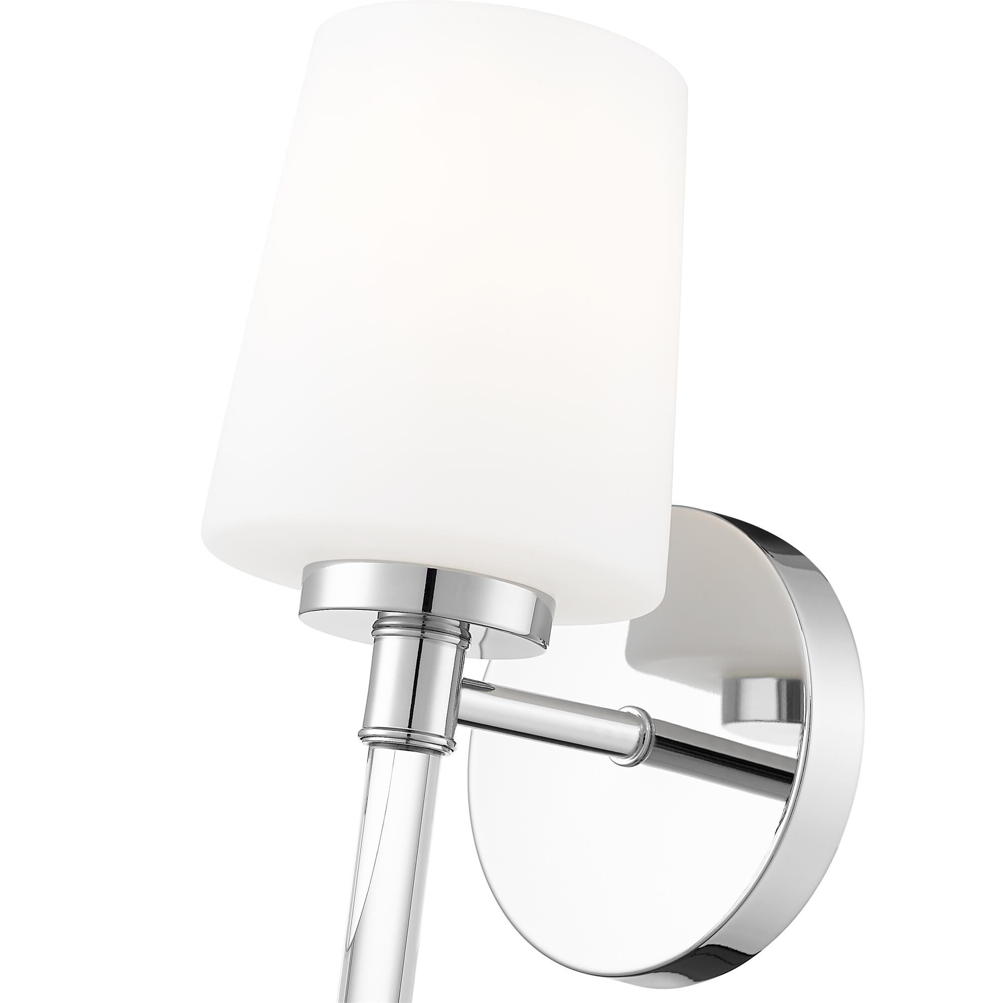 Shown in Chrome finish and White Opal glass