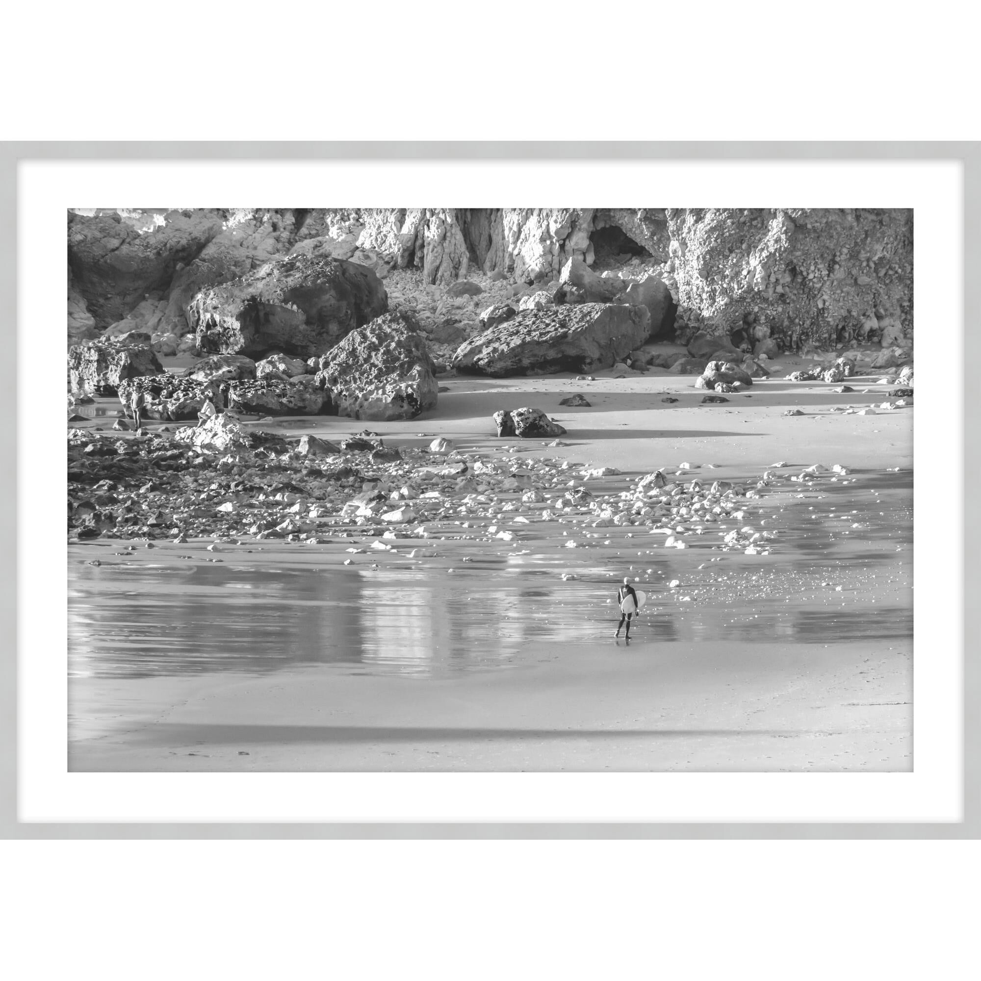 Surfer On The Shore Print by Level57