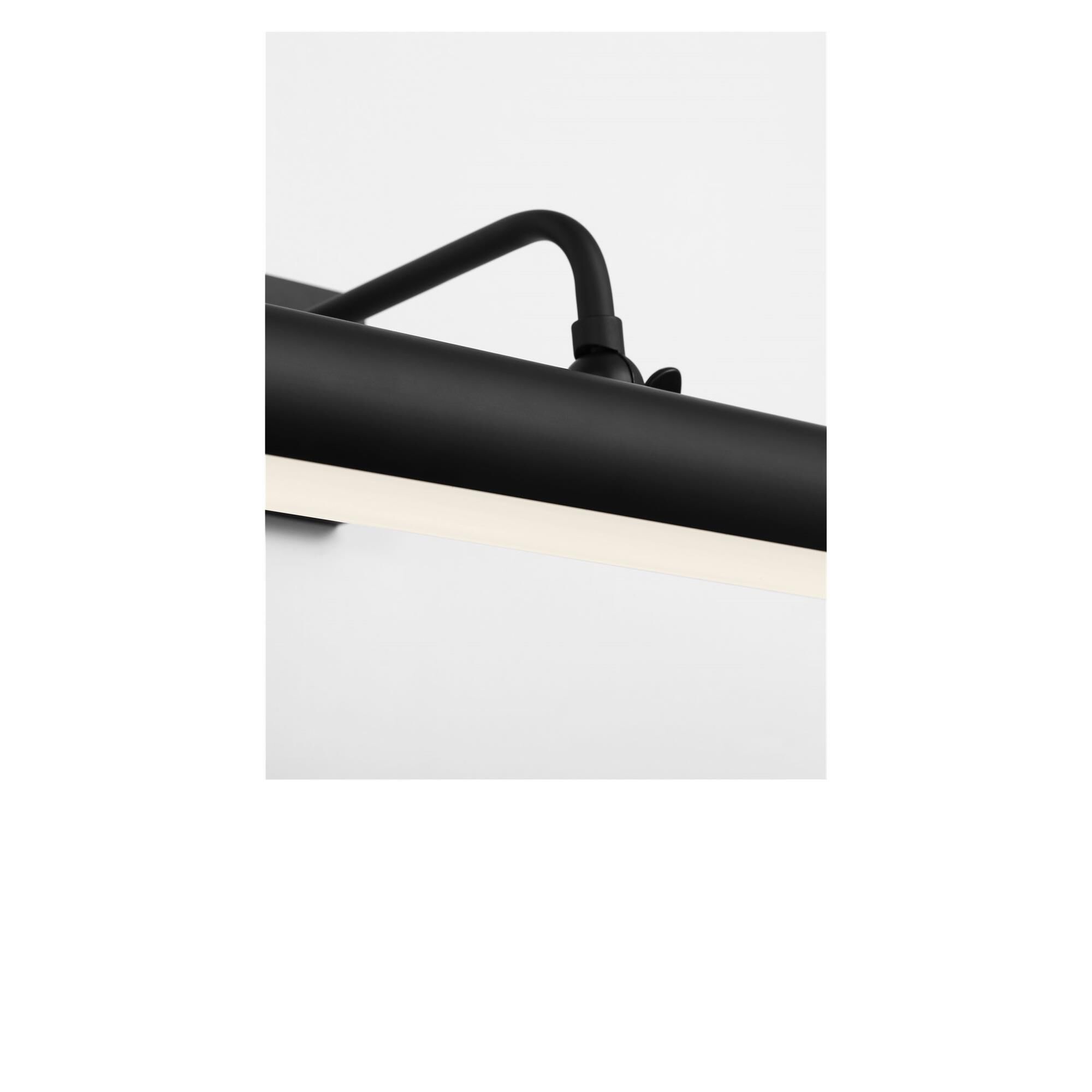 Shown in Midnight Black finish and White Acrylic Diffuser shade