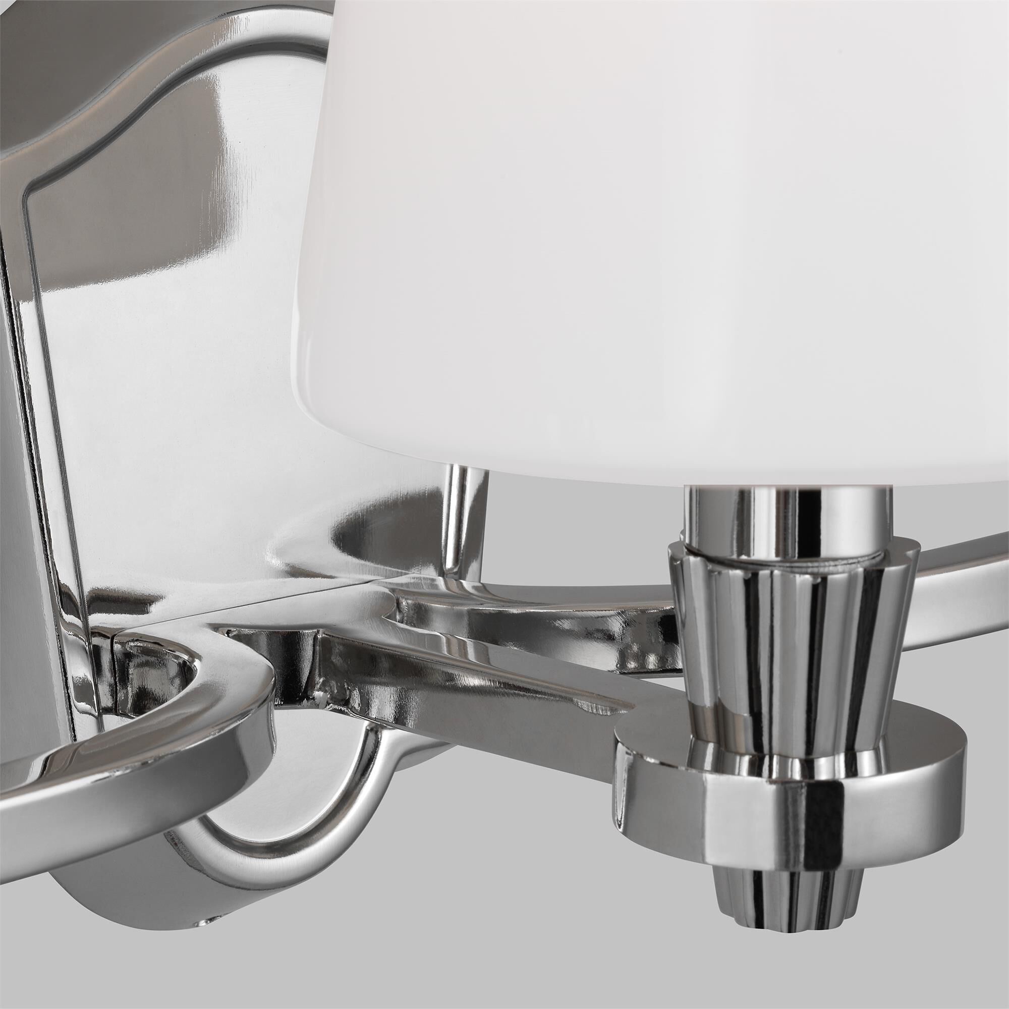 Shown in Polished Nickel finish and Milk White Glass s shade