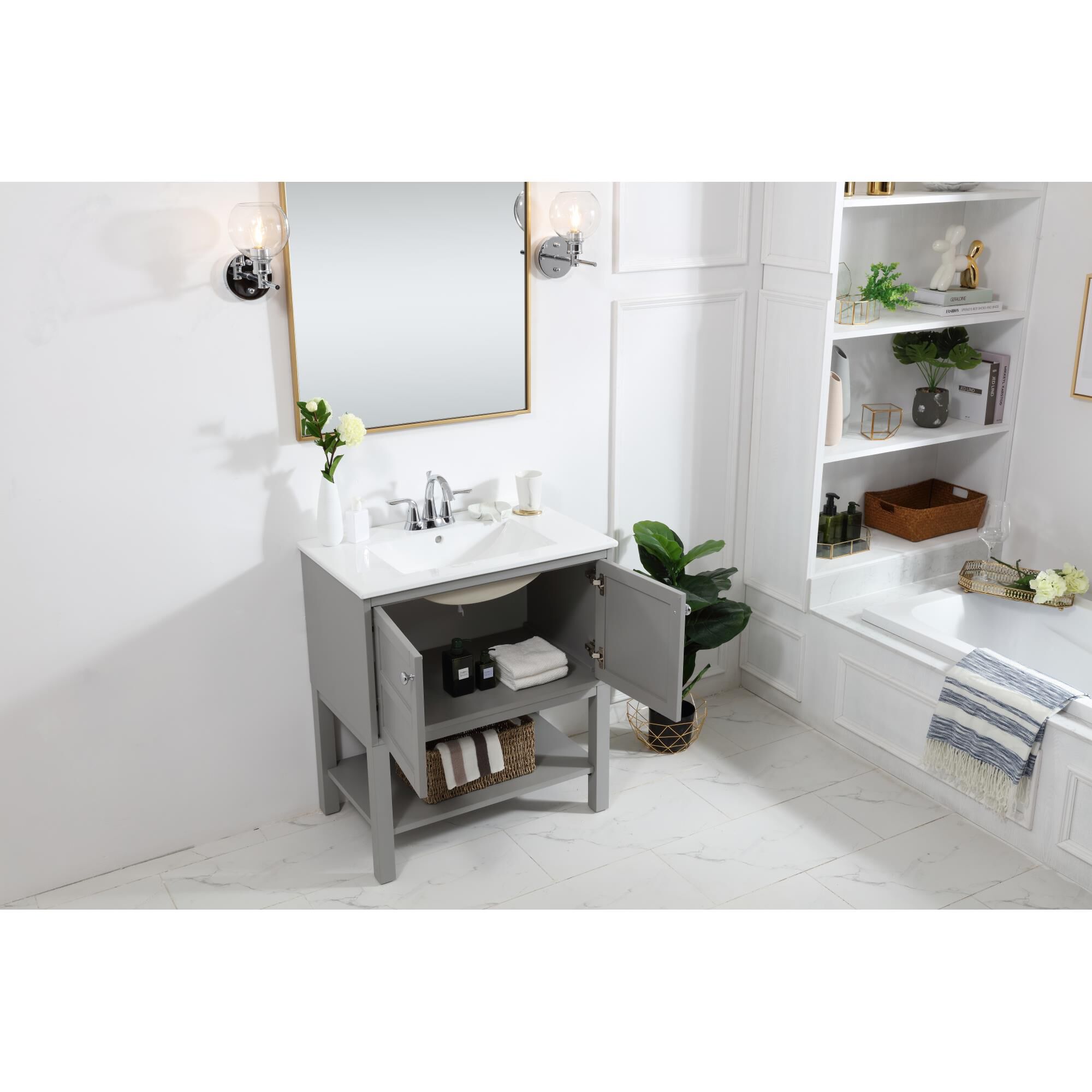 Shown in Grey finish