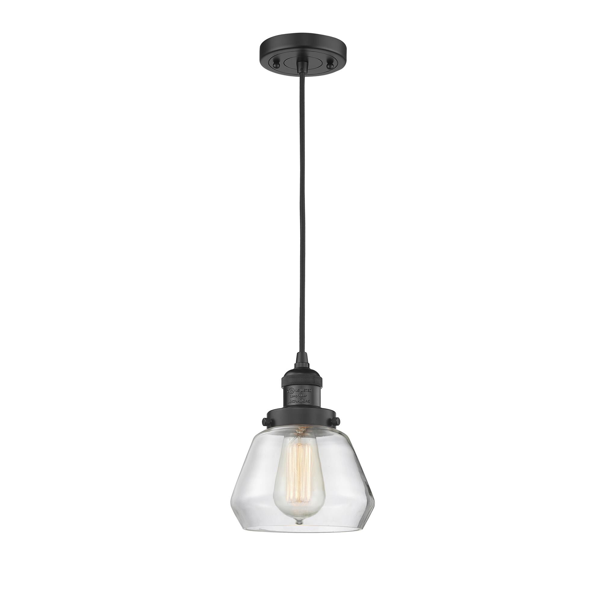 Shown in Matte Black finish and Clear glass