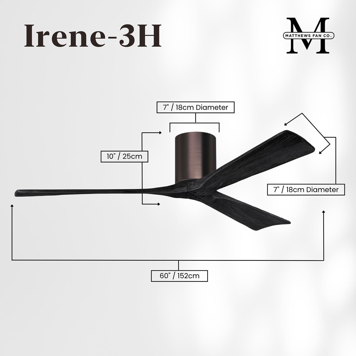 Irene 60 Inch Flush Mount Fan by Matthews Fan Company