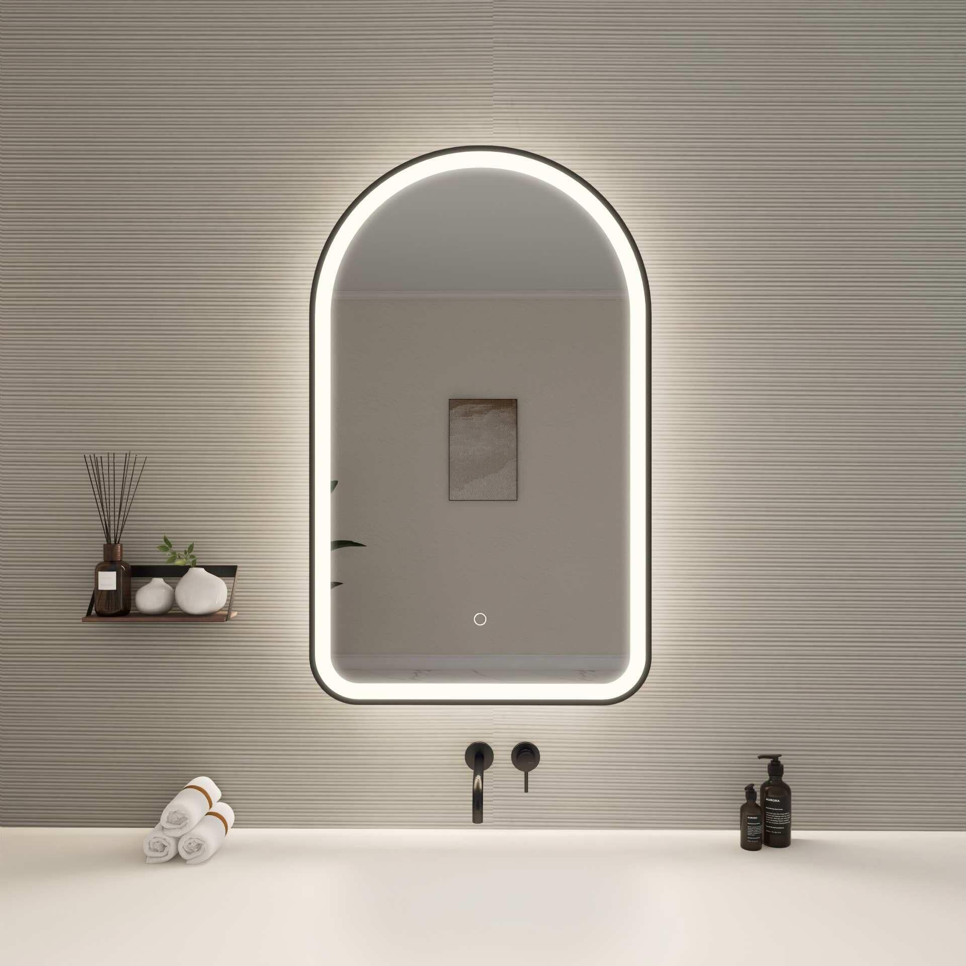 Harmoni 36 Inch Arched LED Lighted Mirror by Elegant Decor