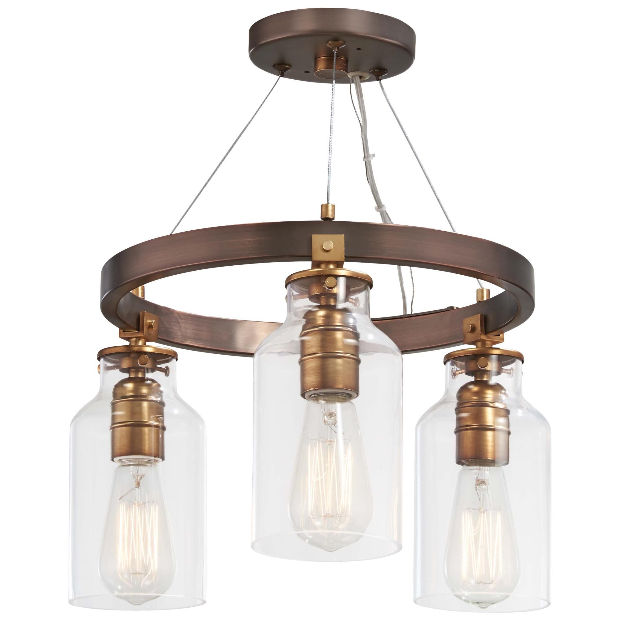 Morrow 16 Inch 3 Light Semi Flush Mount by Minka Lavery