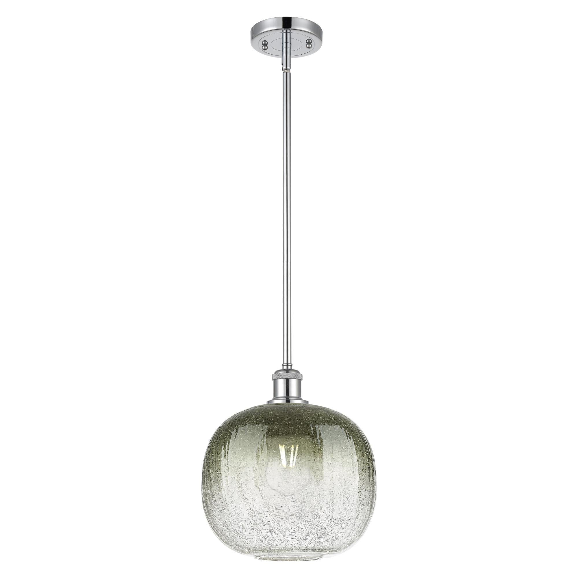 Shown in Polished Chrome finish and Slate glass