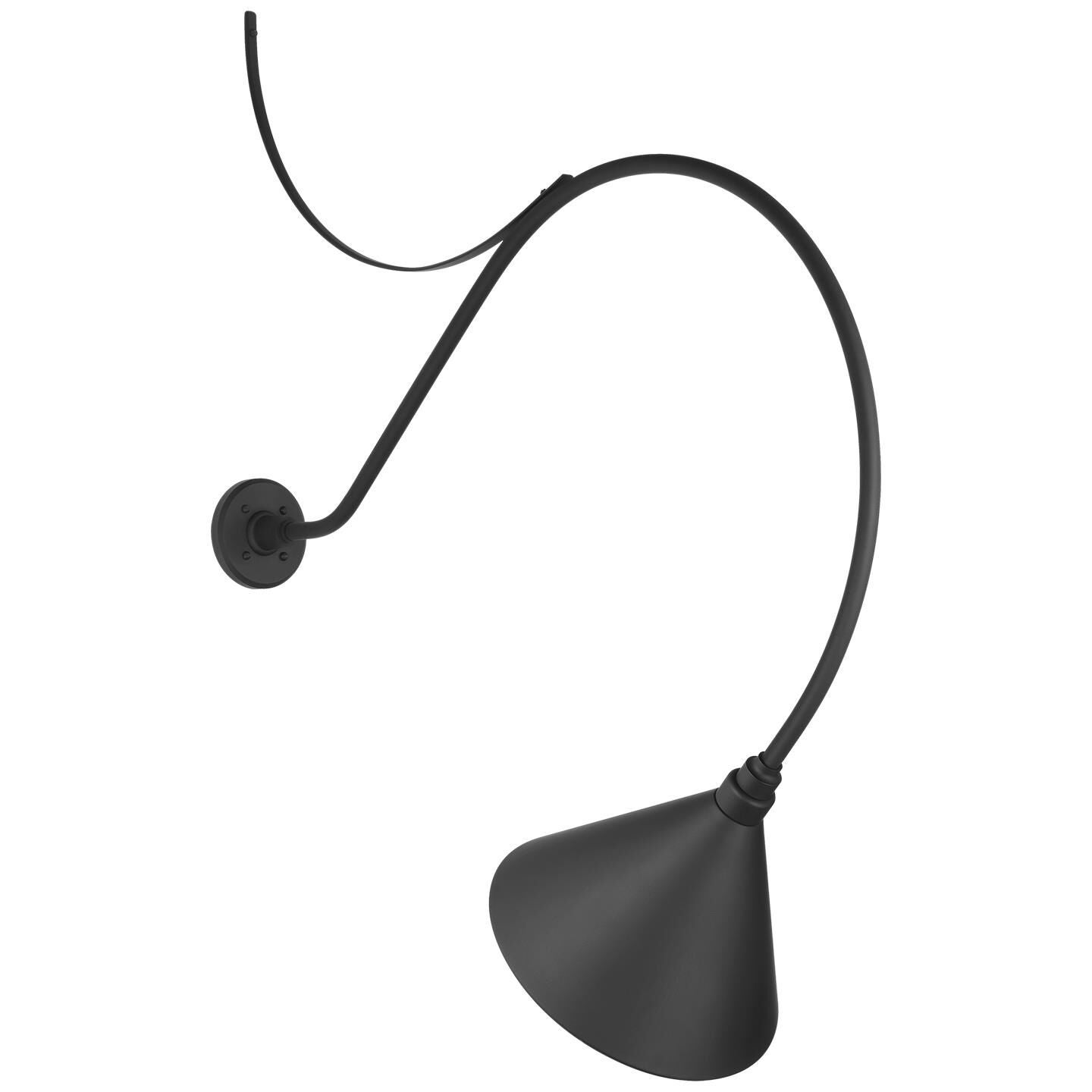 Shown in Matte Black finish and Black shade