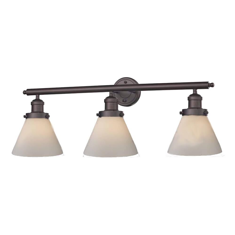 Shown in Oil Rubbed Bronze finish and Matte White Cased glass