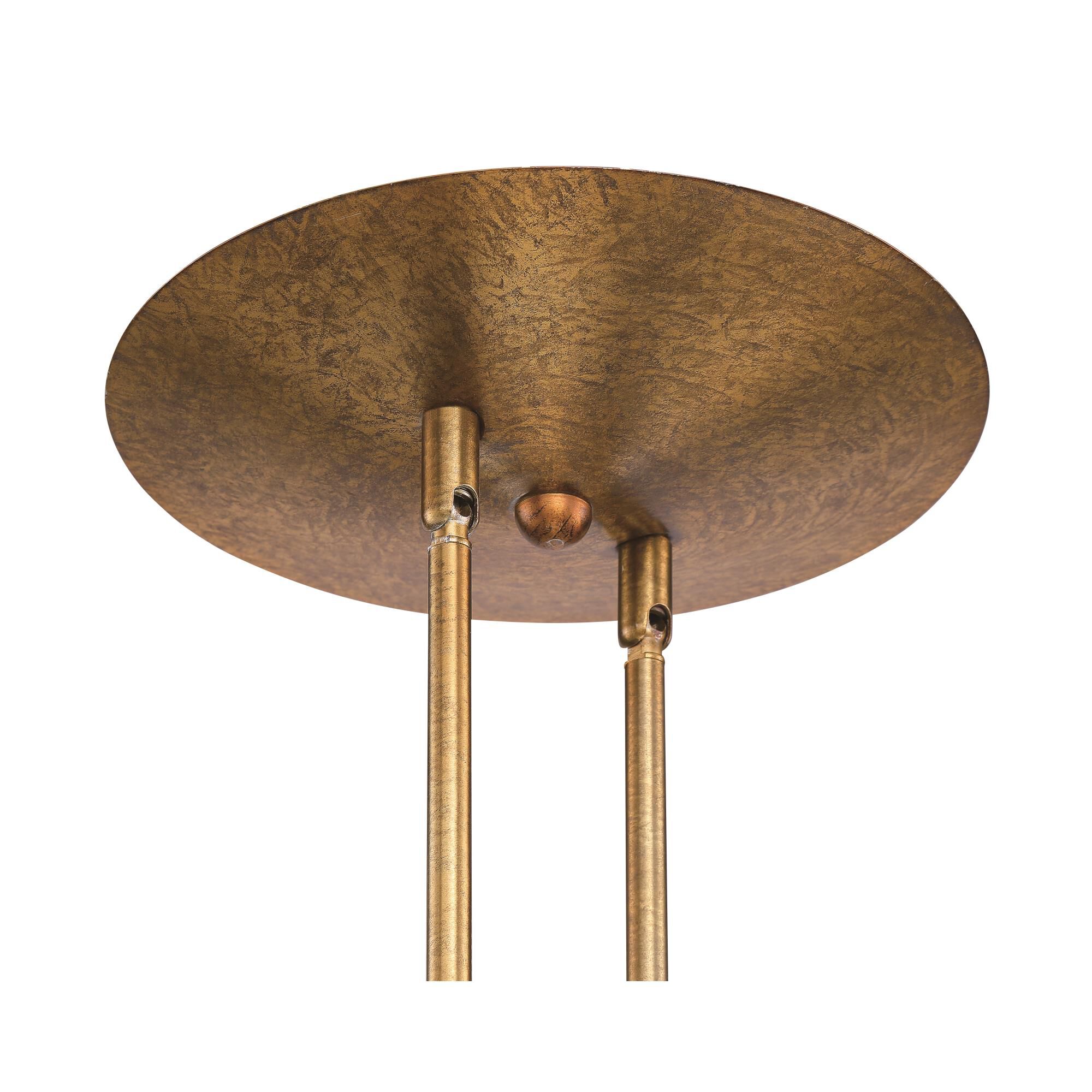 Shown in Patina Aged Brass finish and White Frosted glass